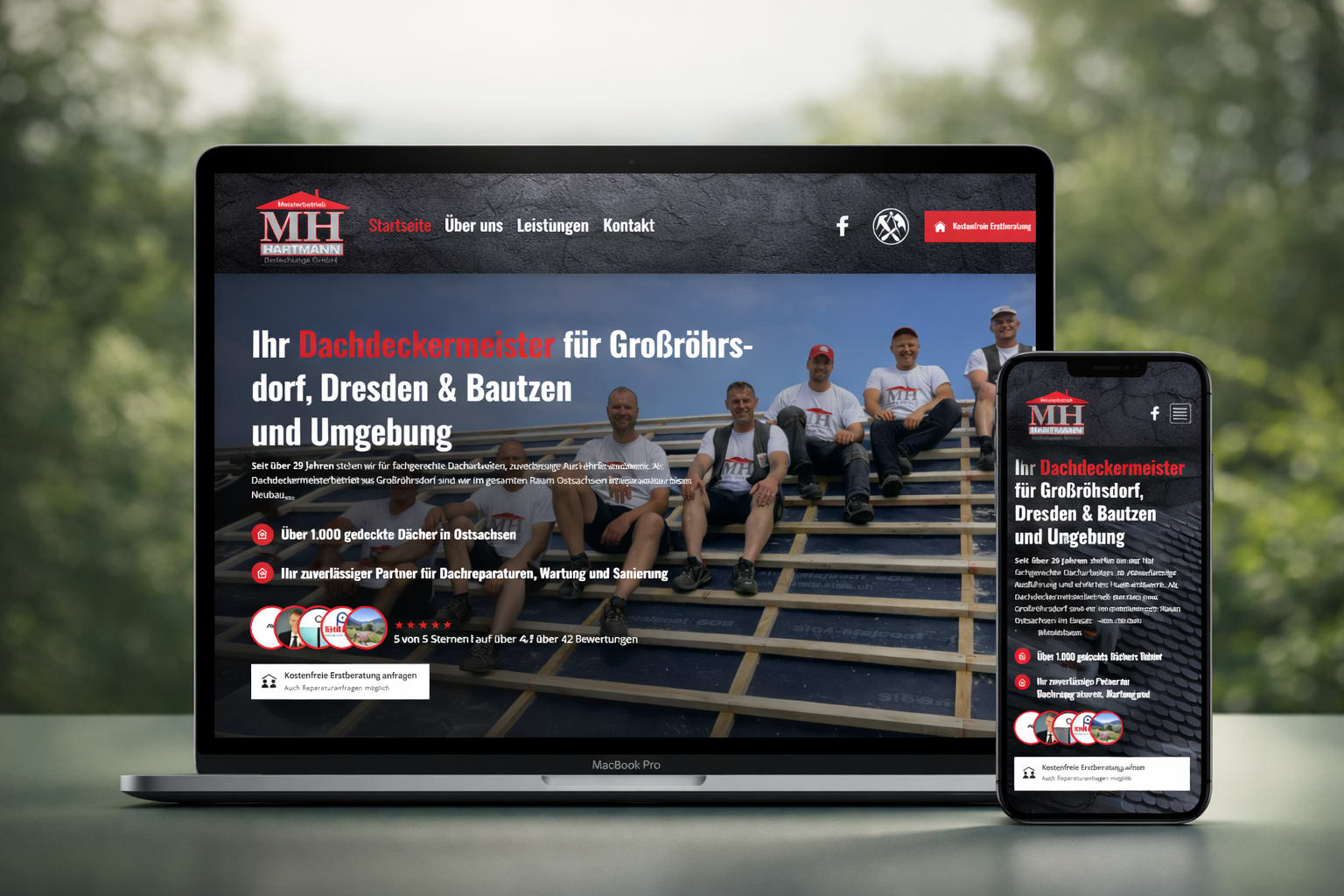 MH Bedachung Webseite