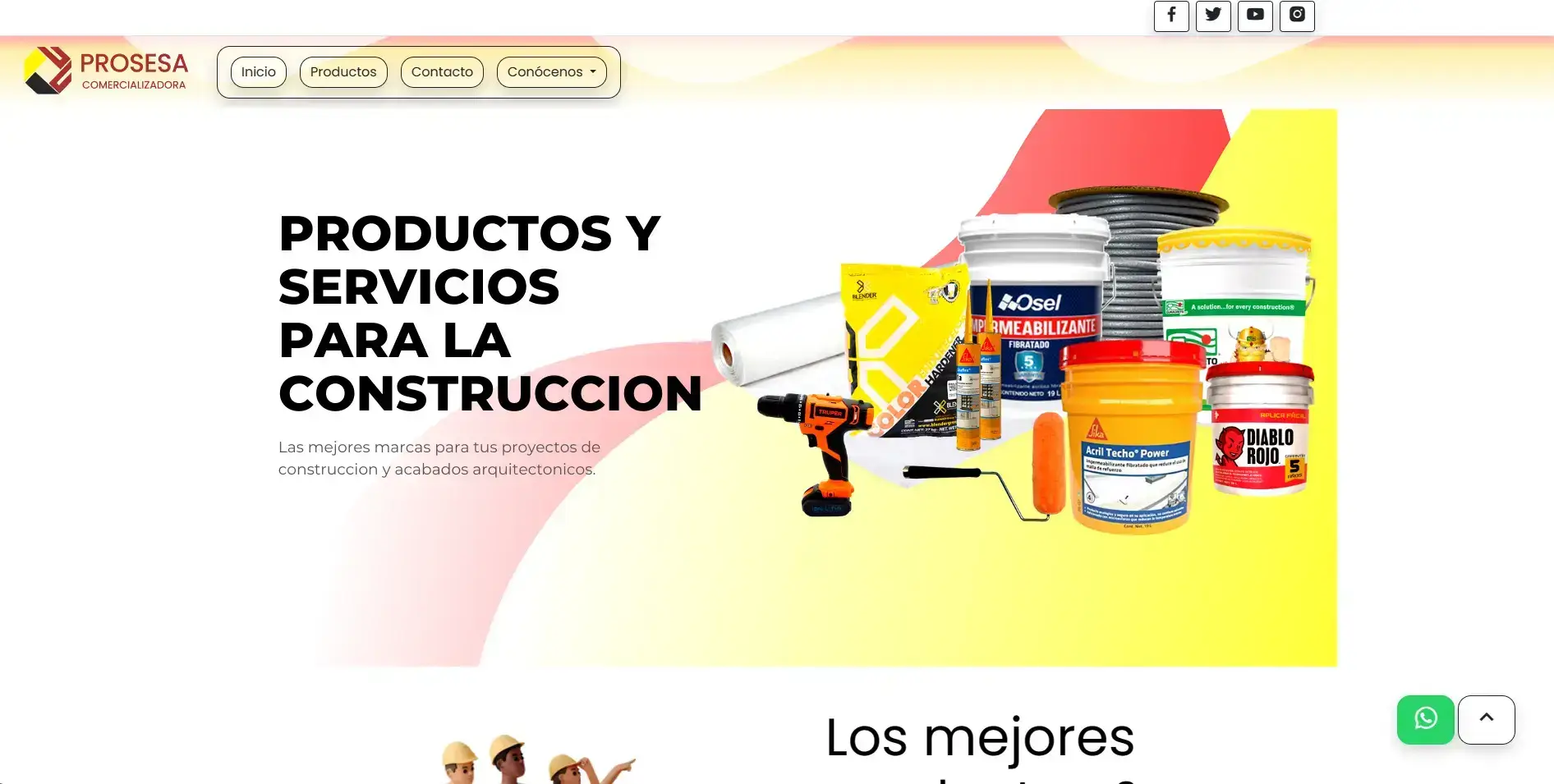 Imagen de la web Prosesa Comercializadora