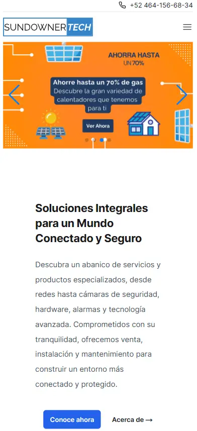 Imagen de la web SundownerTech