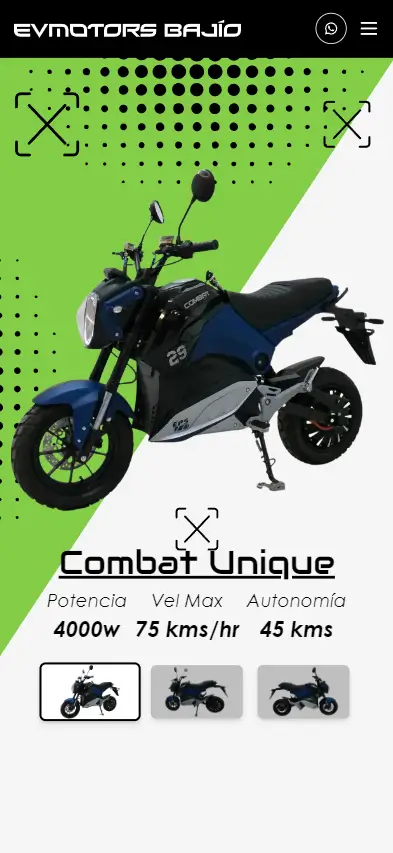 Imagen de la web EVMotors Bajío
