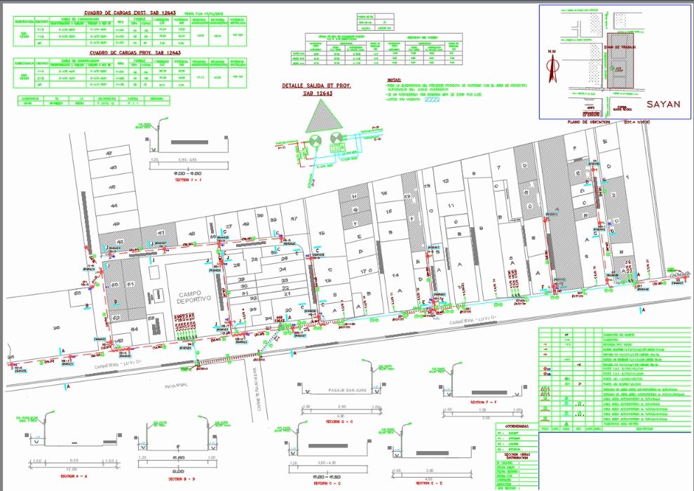 Diseño de redes de baja tension para alumbrado publico