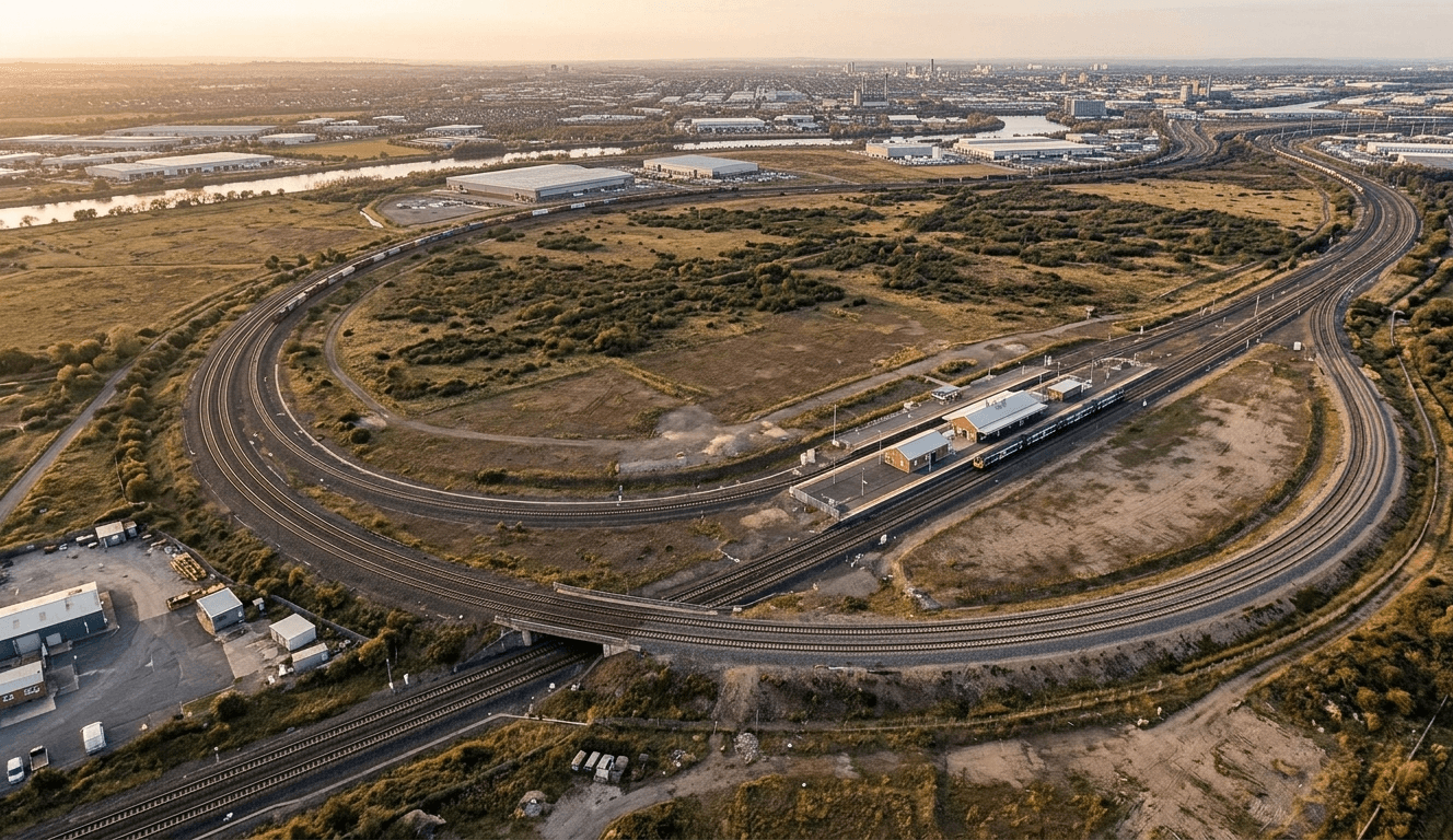 Infraestructura ferroviaria y alineamiento de precisión sobre balasto