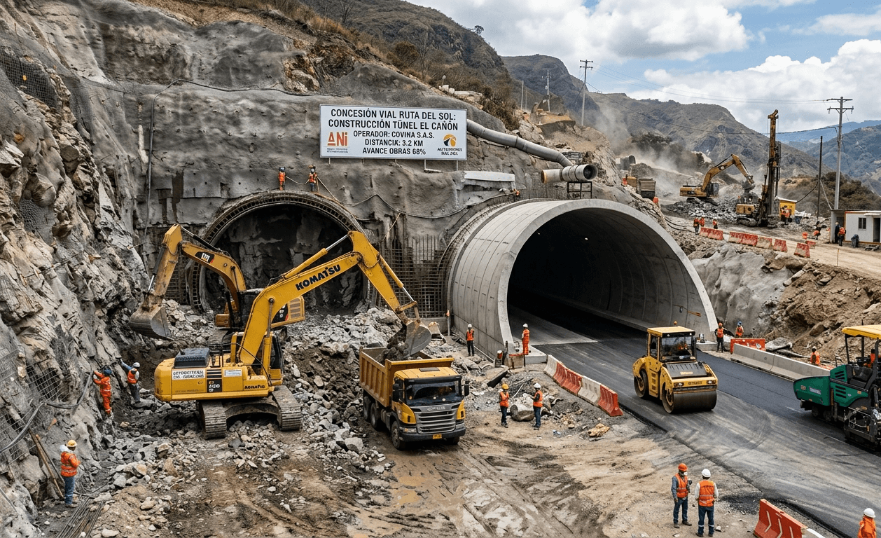 Infraestructura de doble calzada y viaductos en un corredor vial de cuarta generación