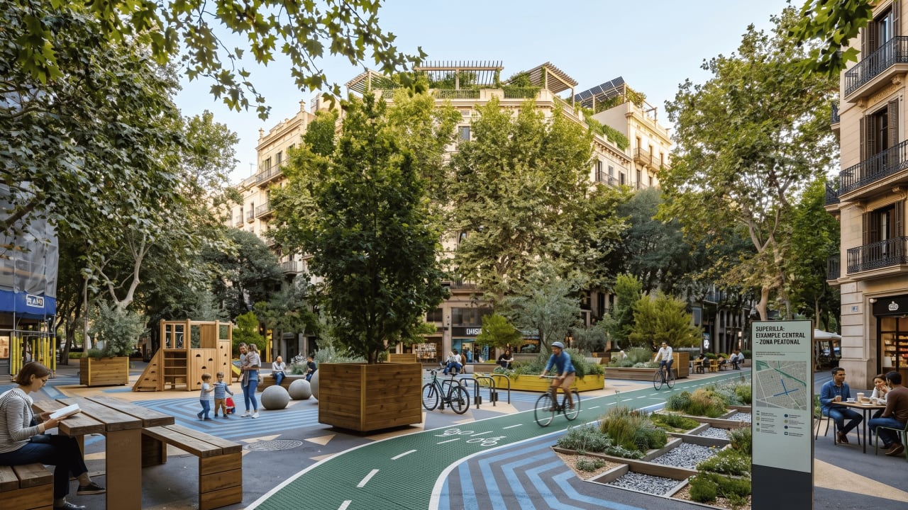 El Paradigma de las Supermanzanas: Ingeniería Urbana, Evaporación de Tráfico y la Reconquista del Espacio Público