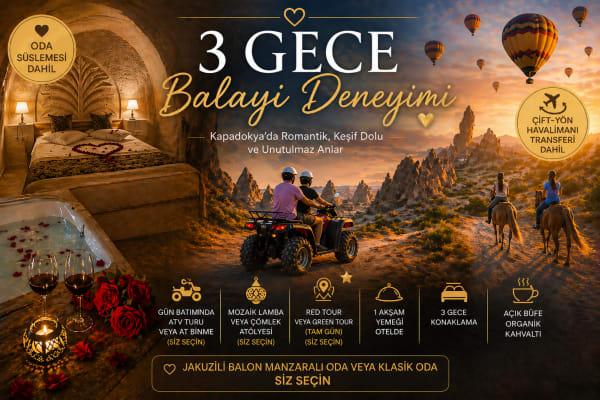 3 Nights Cappadocia Honeymoon Experience – Kısmet Cave Mansion