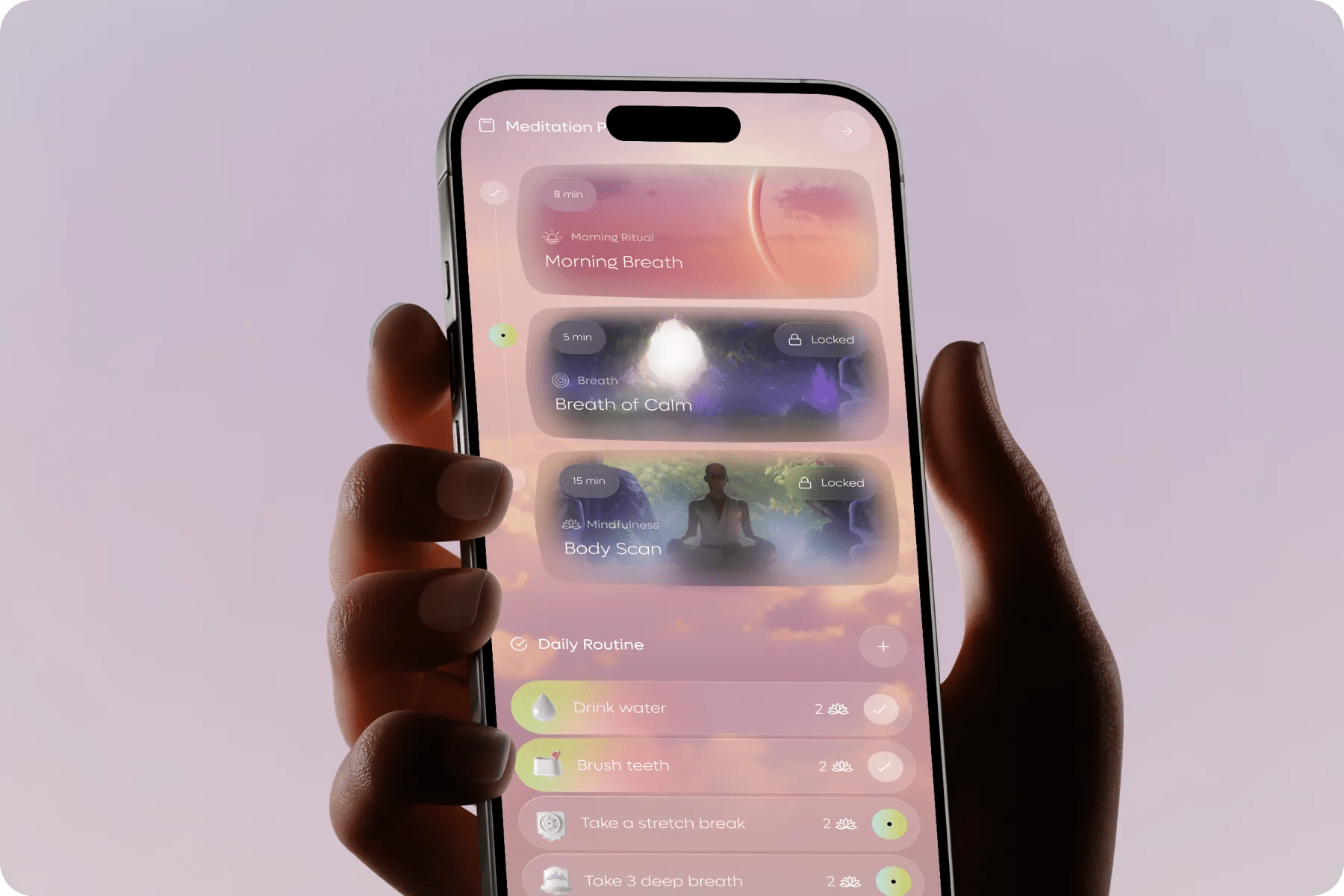 Levitate Wellness Meditation App & UI UX Design