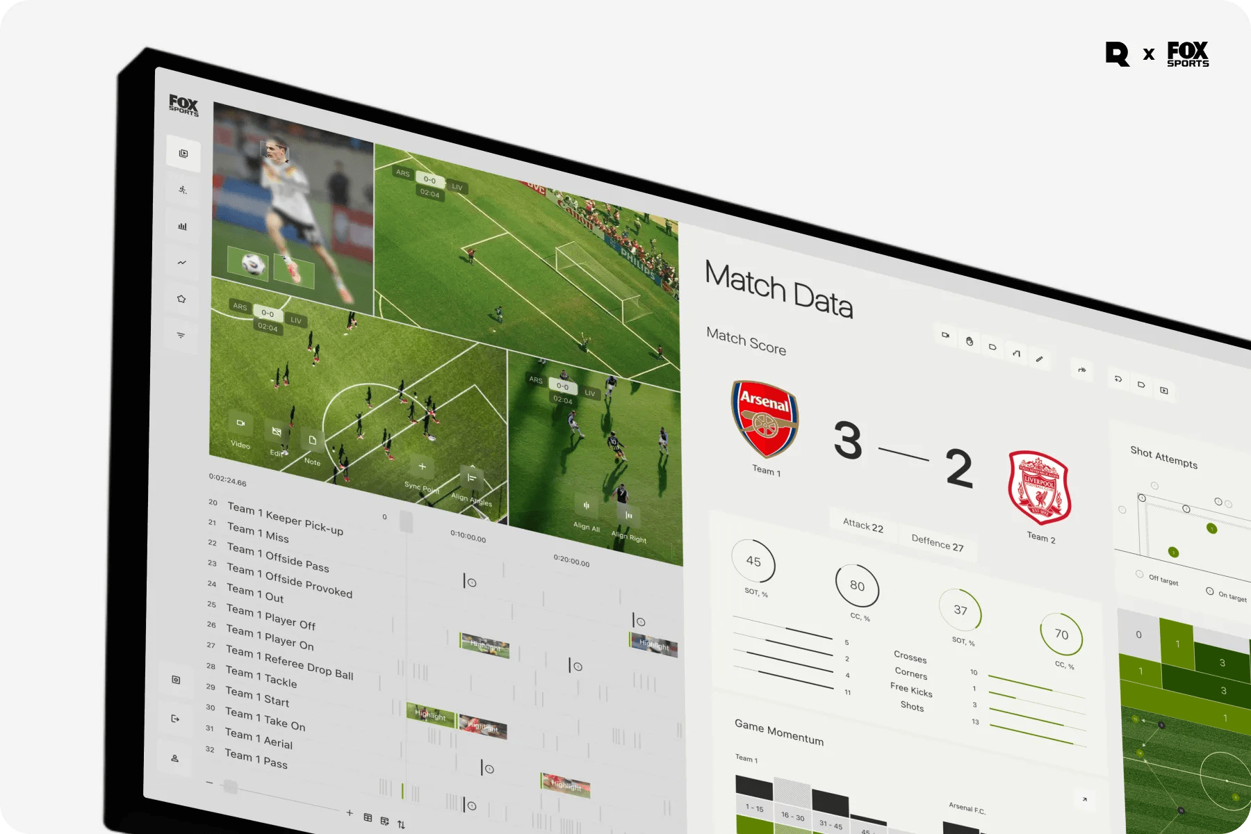 Enhancing Sports Interface: FOX Sports UI by Rondesignlab