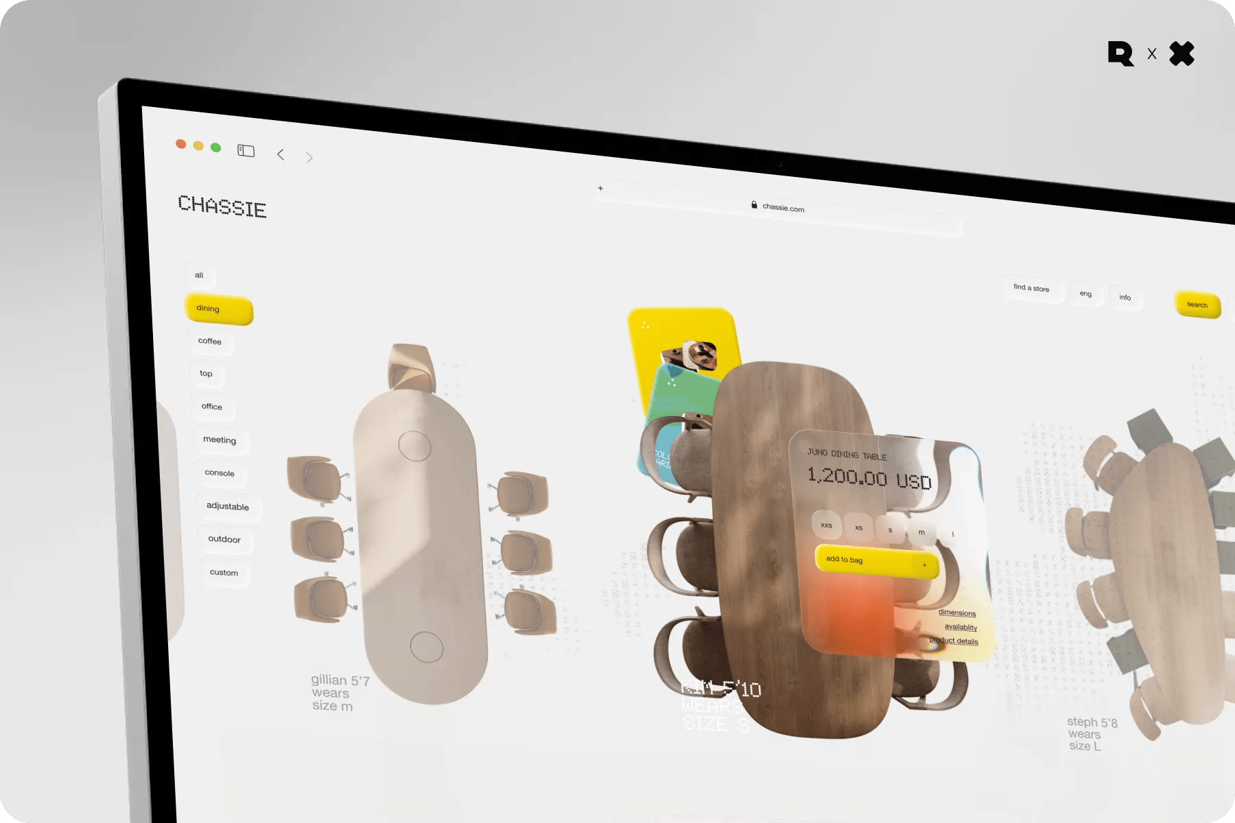 Chassie - Desk Customization Dashboard &UI UX Design