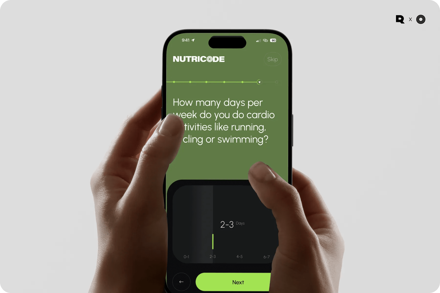 Nutricode wearable data tracking feature - information architecture ux organizing biometric health metrics