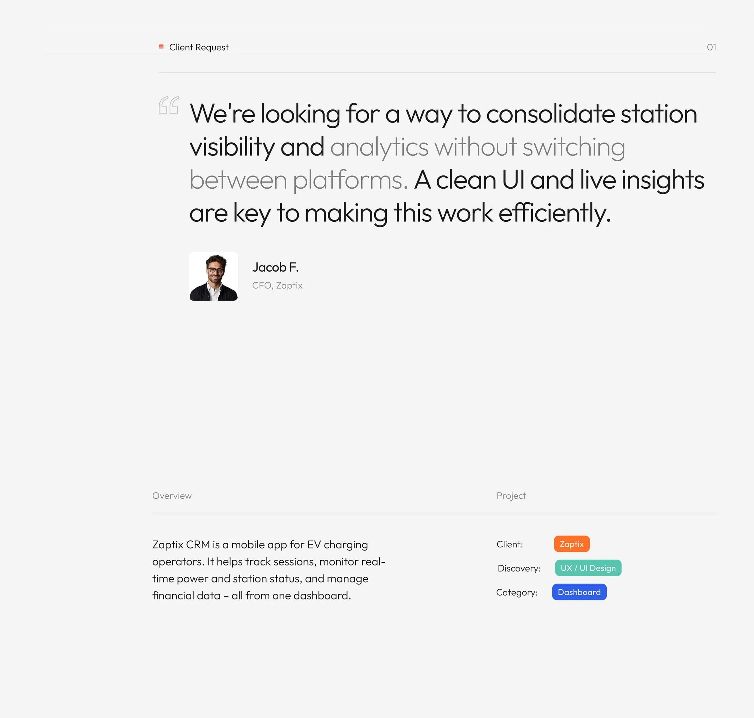 Zaptix - EV Charging CRM & UX UI Design