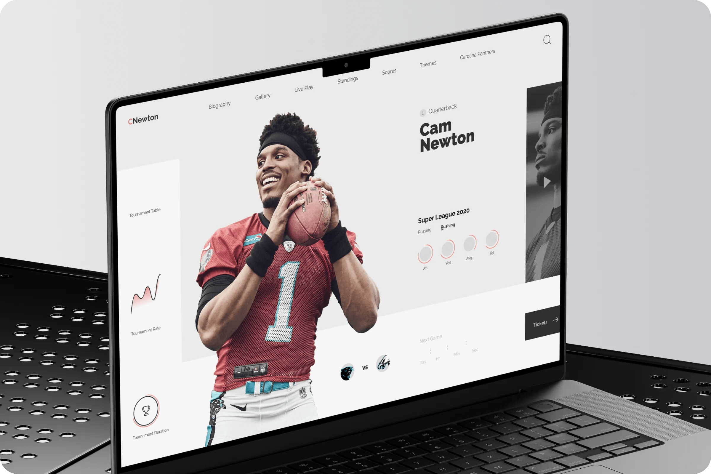 Interactive Athlete Profile UI