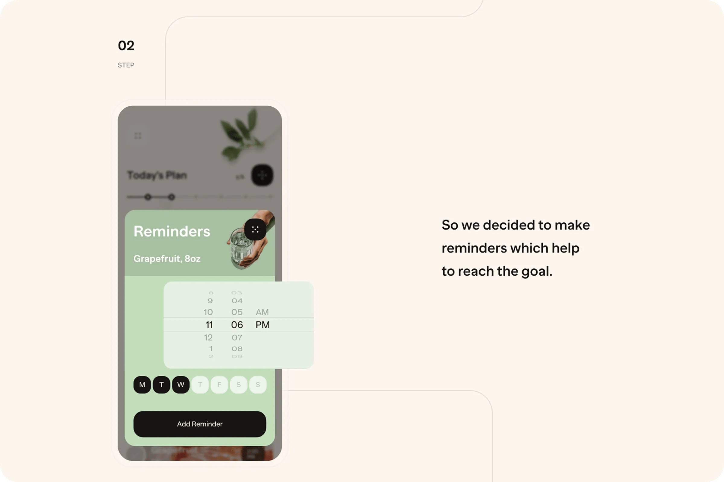 Daily Reminder Health Tracker UI