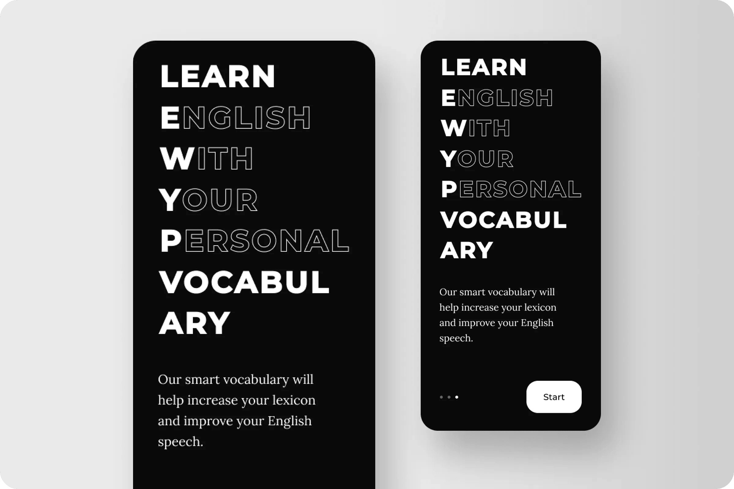 English Learning Mobile UI