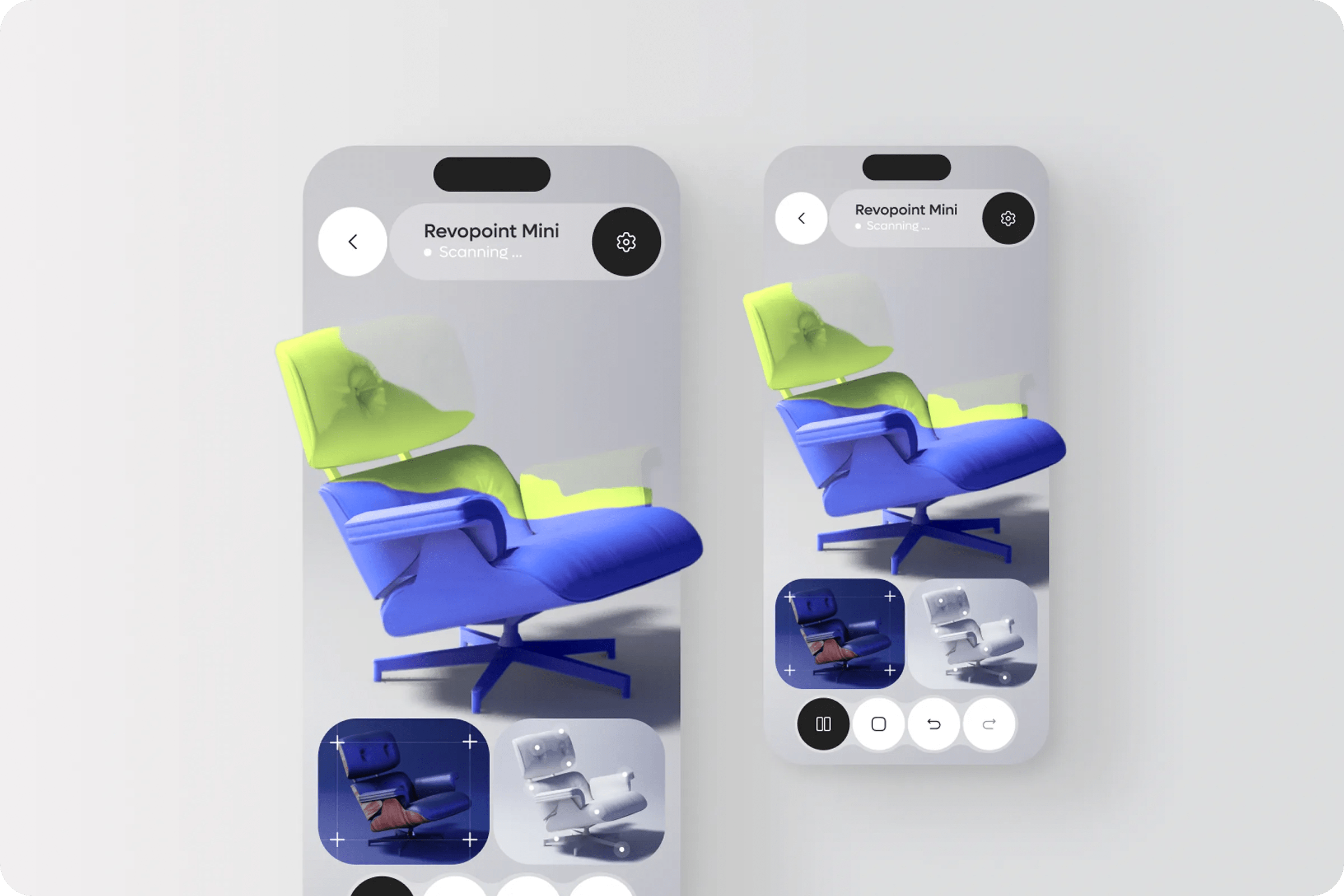 Interactive 3D Modeling Mobile UI