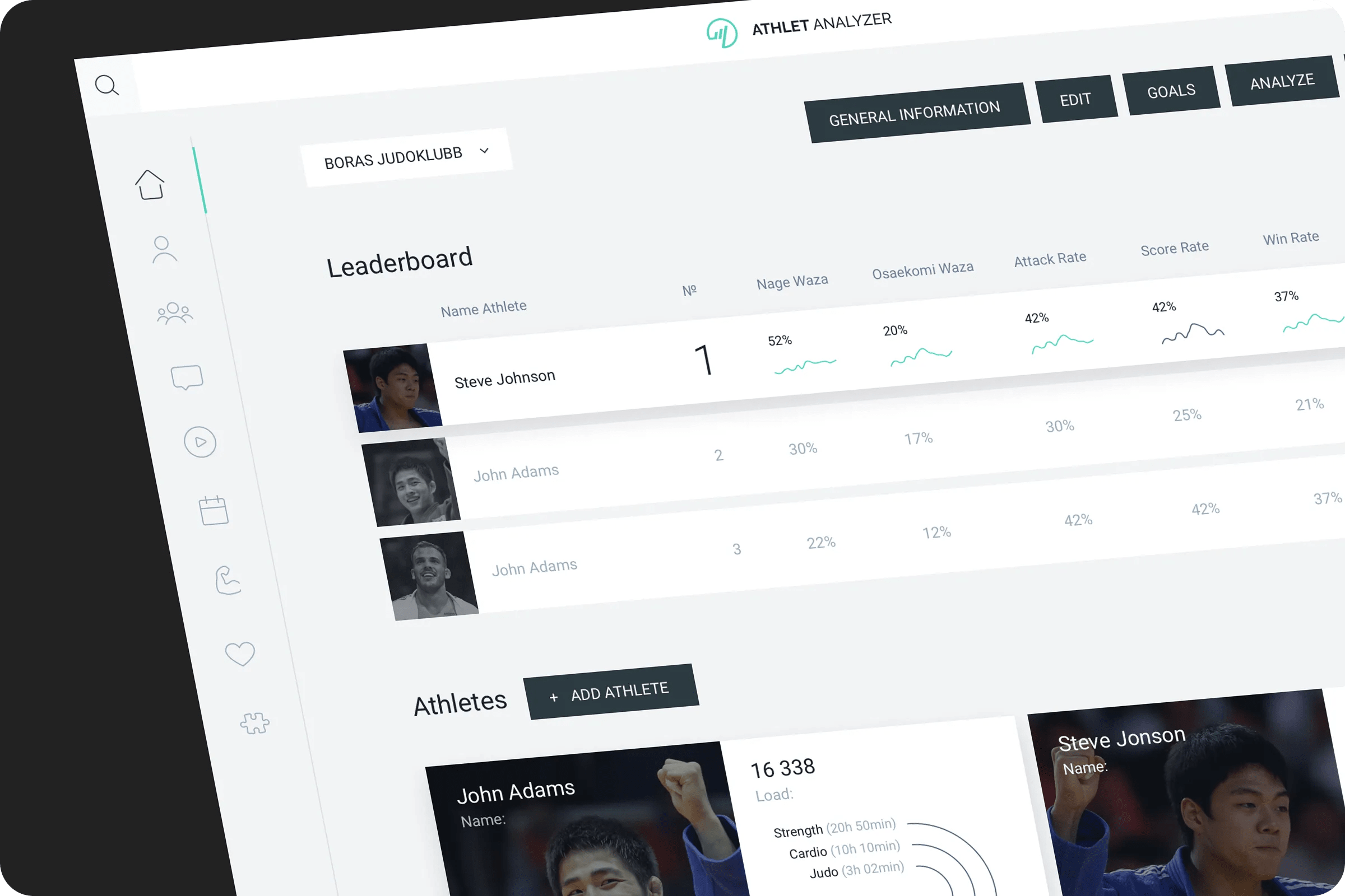 Match Stats Visualization Dashboard UI