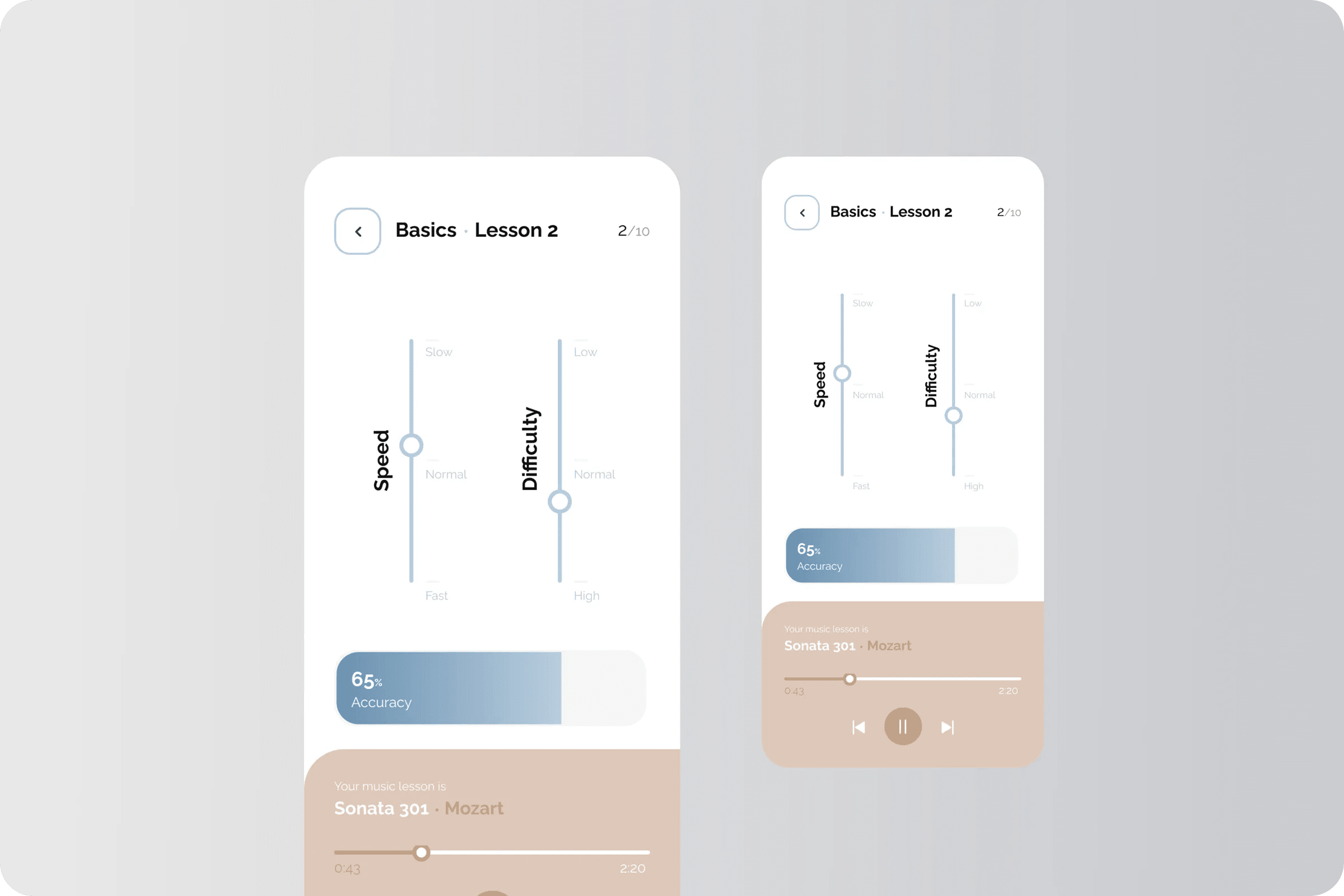 Music Practice Tracking Mobile UI