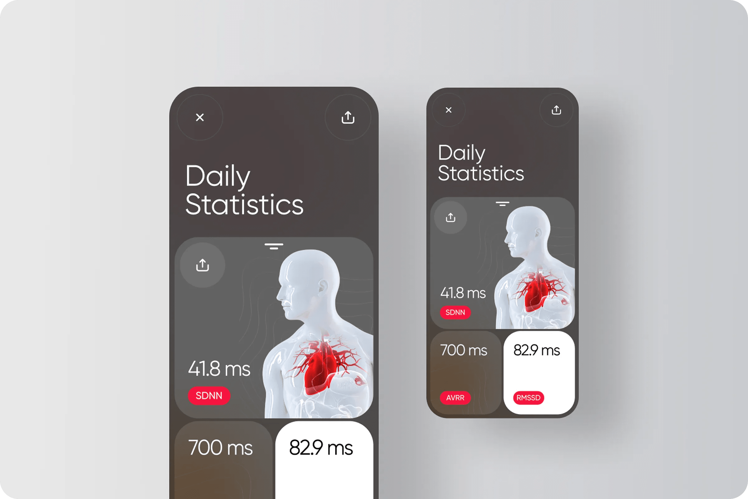 Daily Heart Statistics App Dashboard