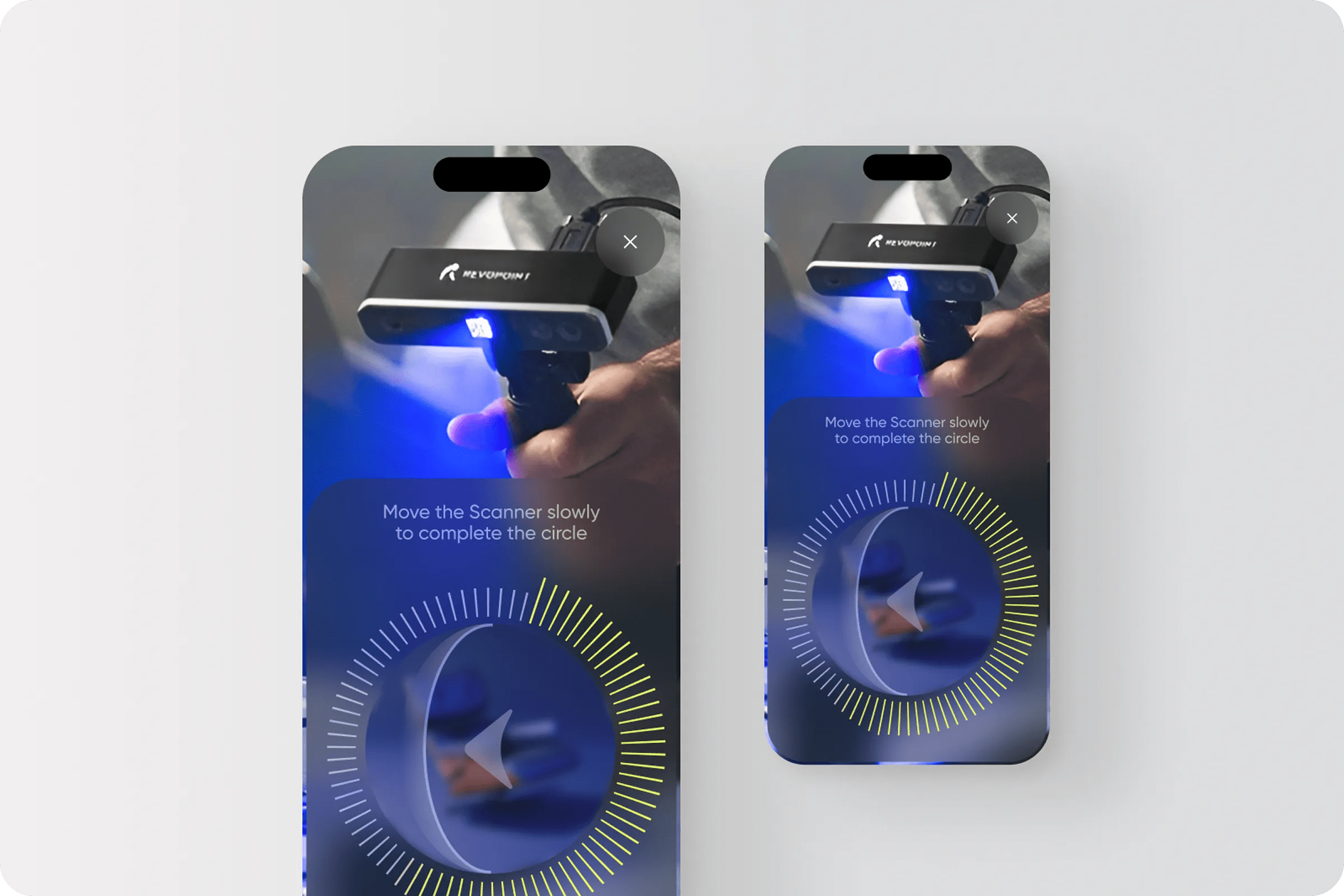 3D Rendering AR Mobile App UI