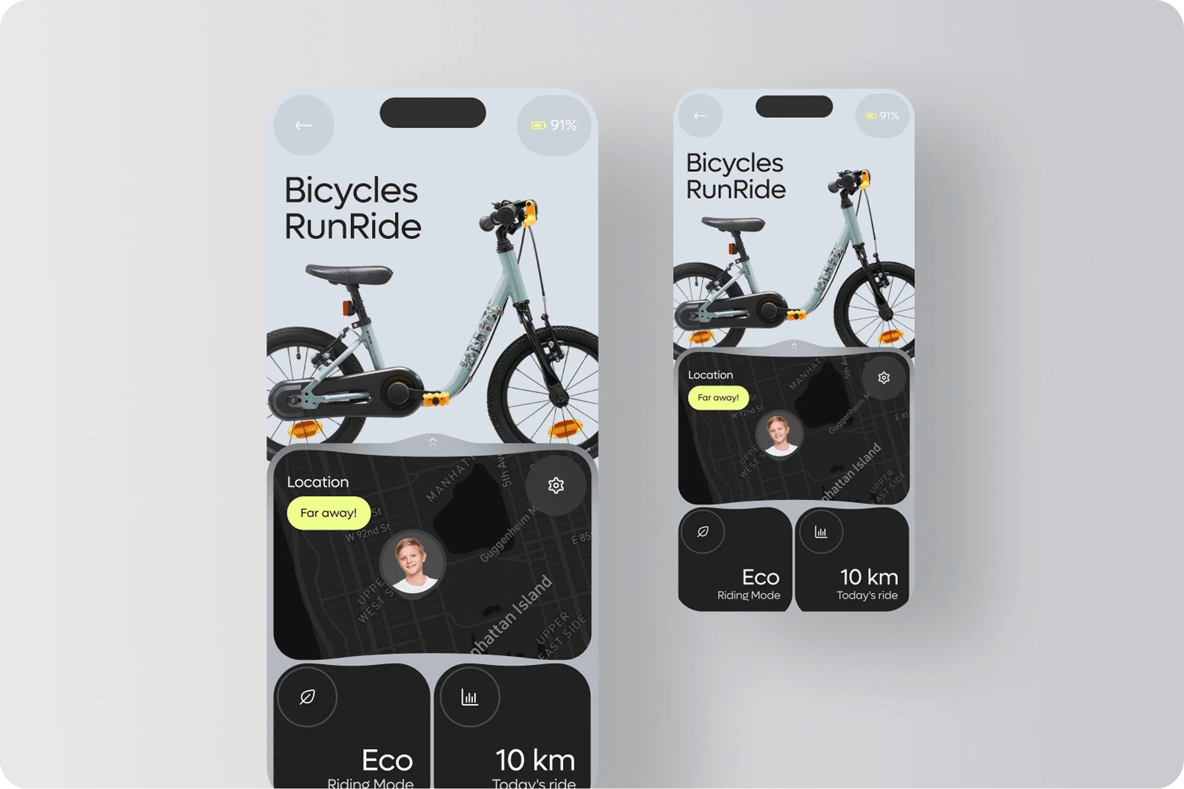 Cycling Management App UI Design