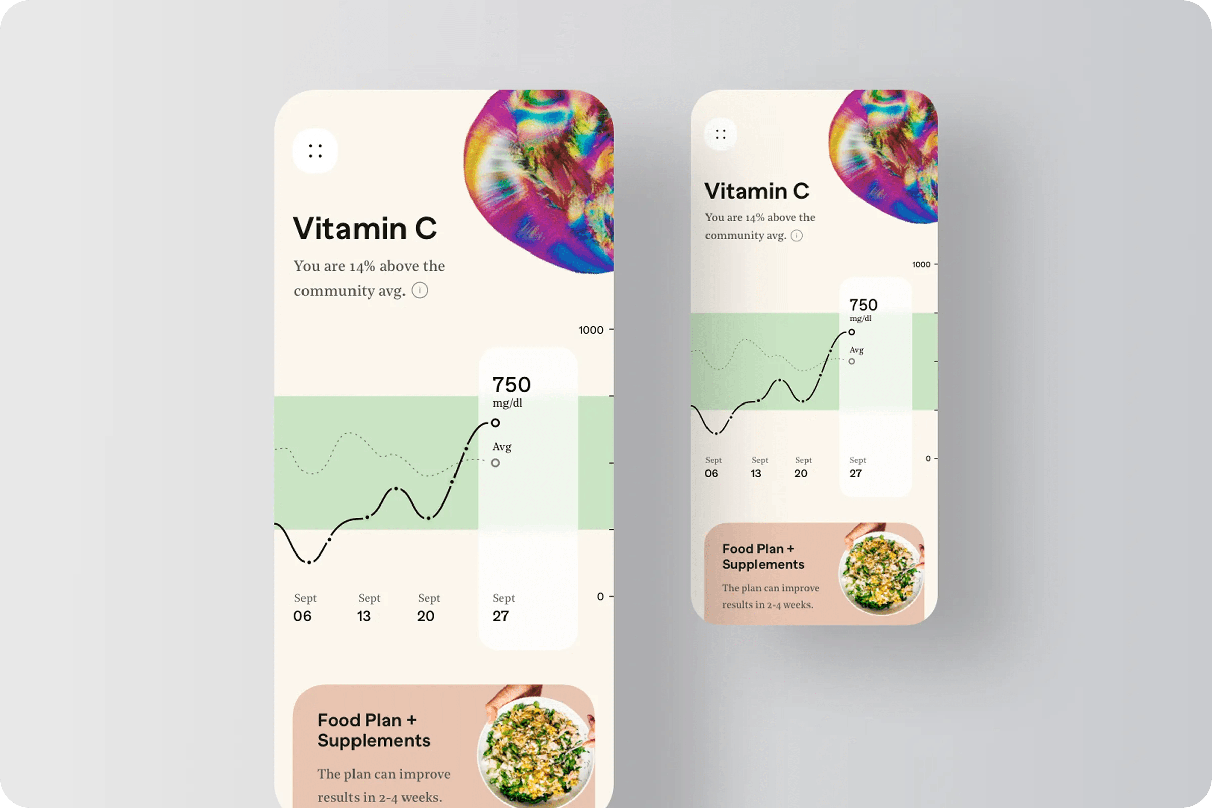 Lifestyle Tracking Mobile App UI