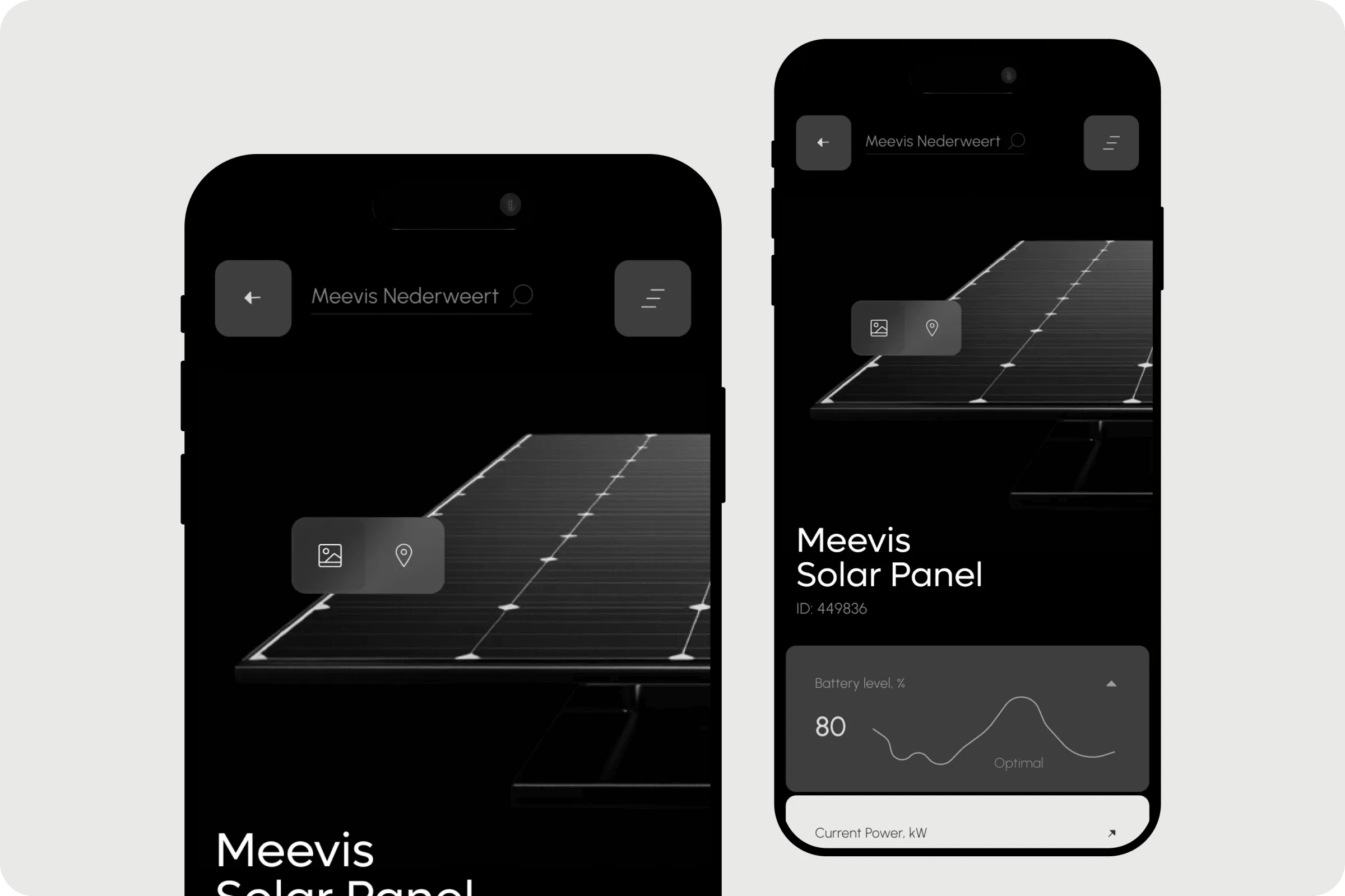 Renewable energy mobile dashboard