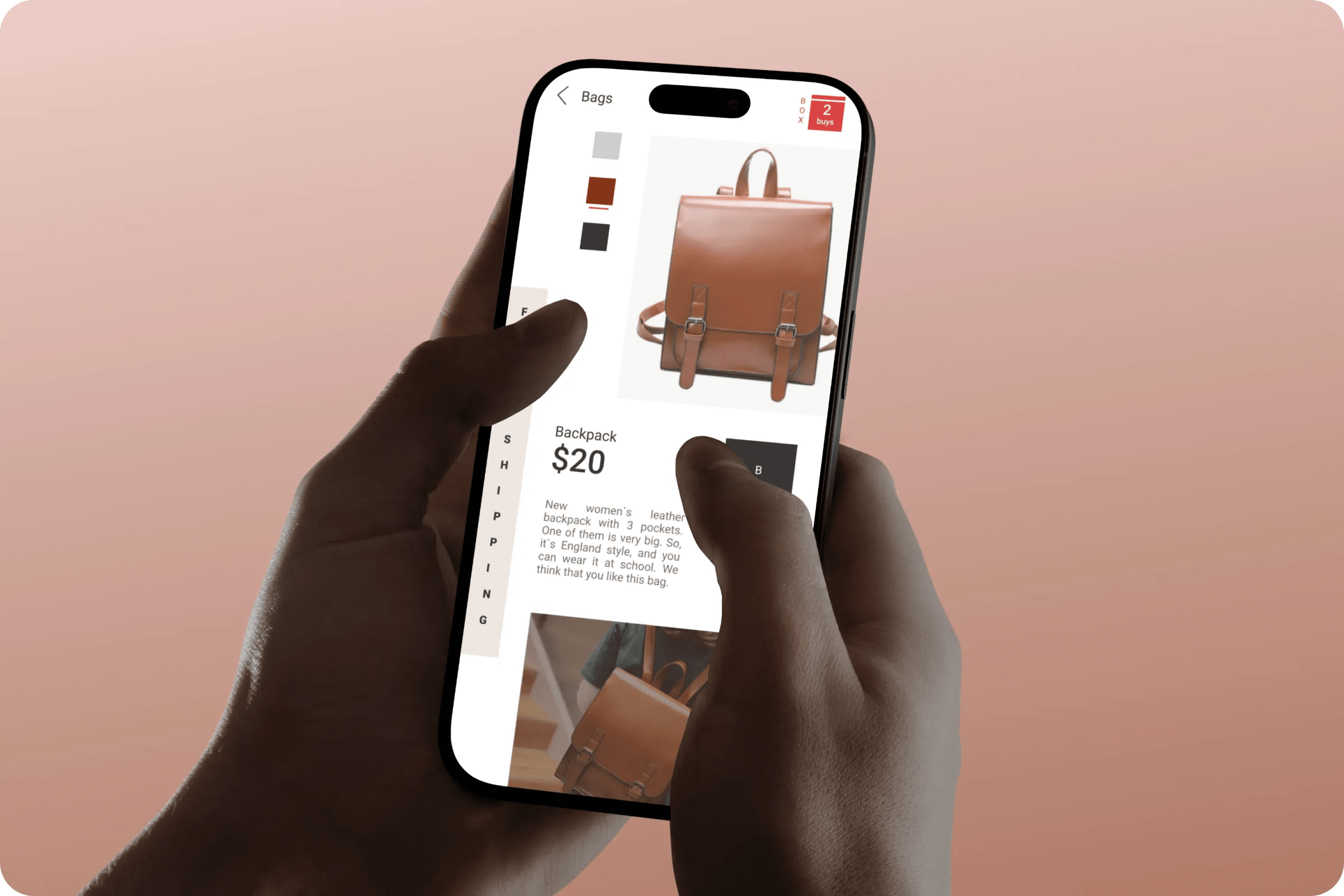 Mobile shopping UX design
