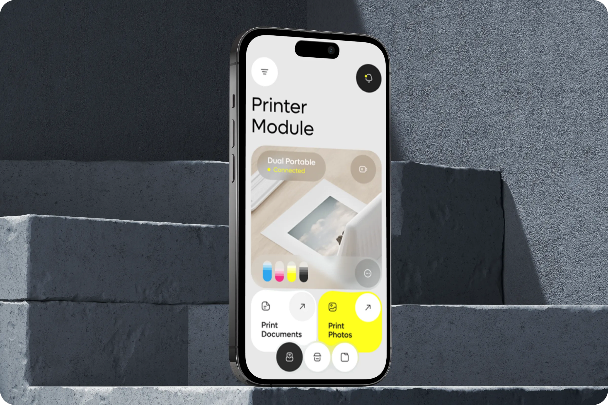 Wireless Printer Mobile App UI