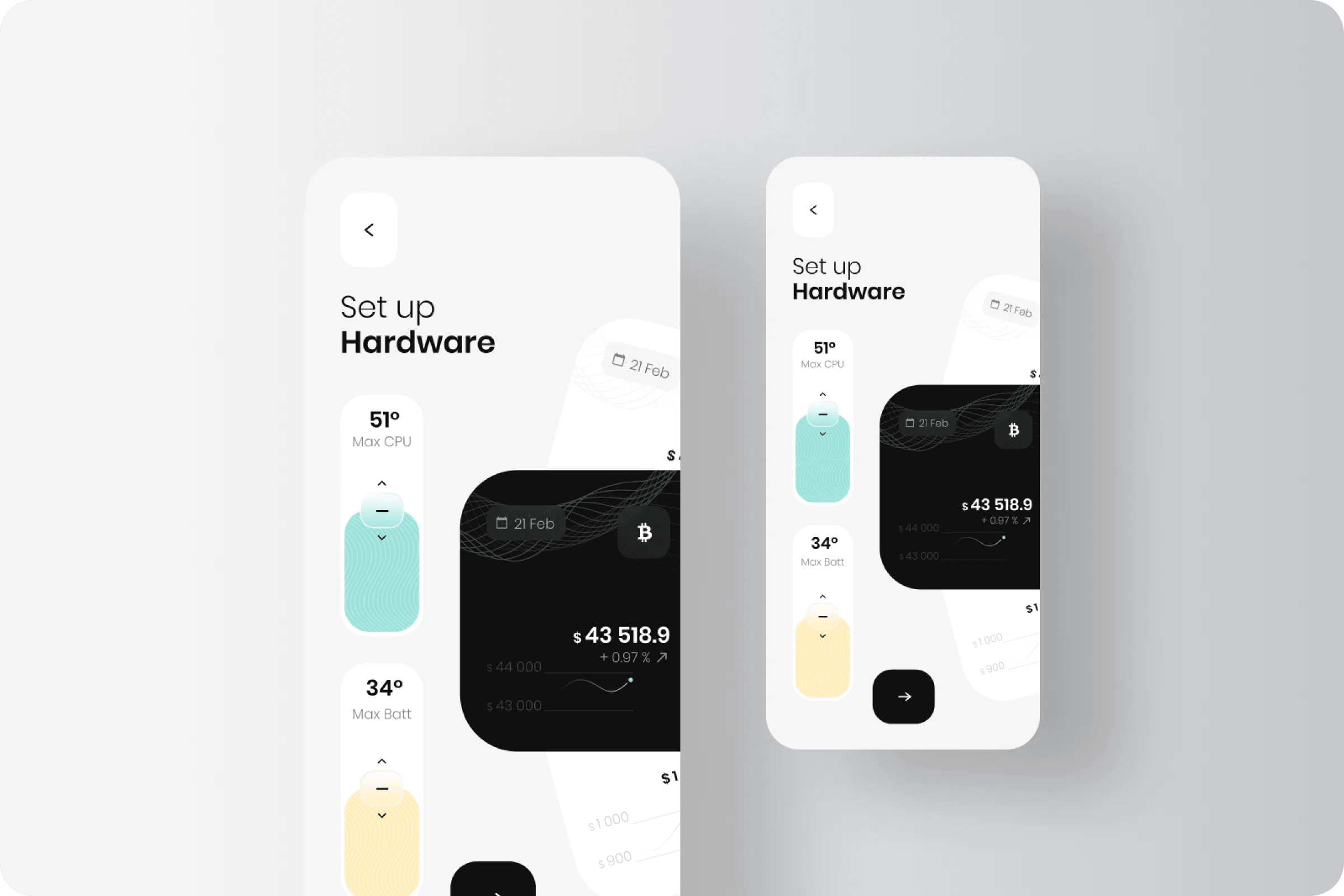 Real-time mining app UI UX design