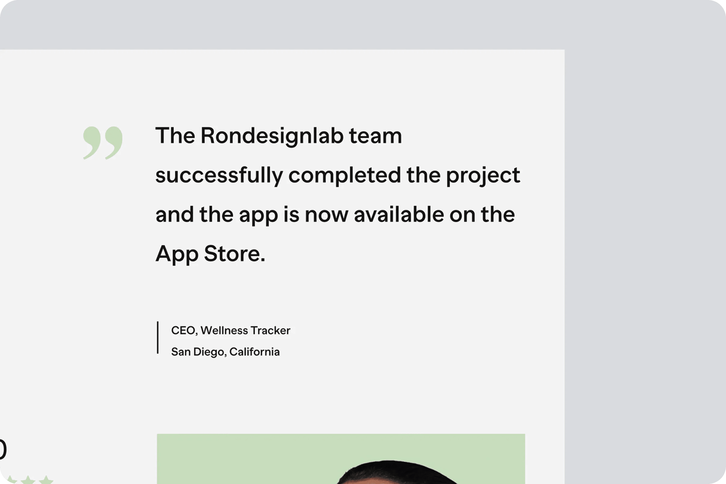 Wellness app landing page concept