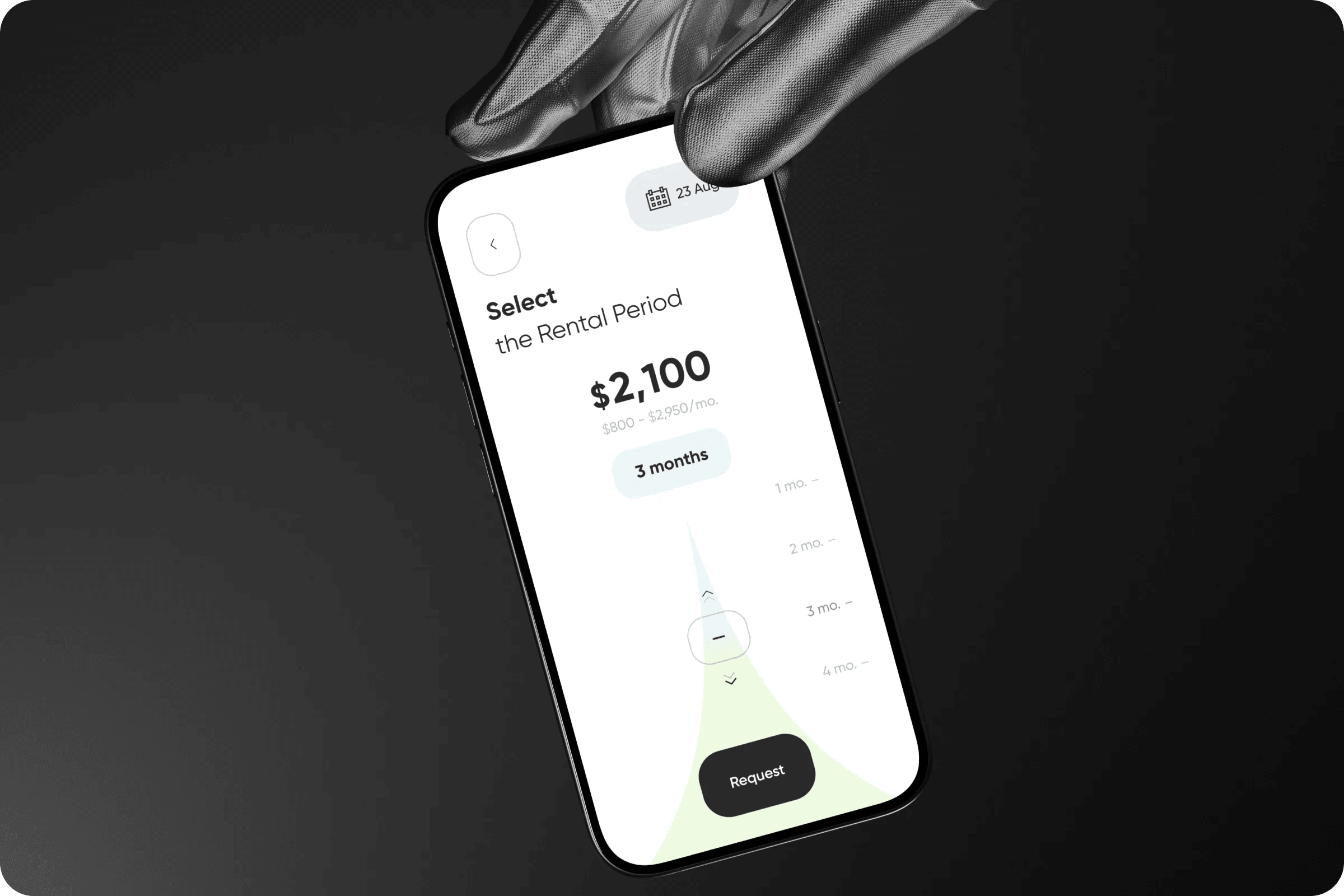 Container rental period selector design