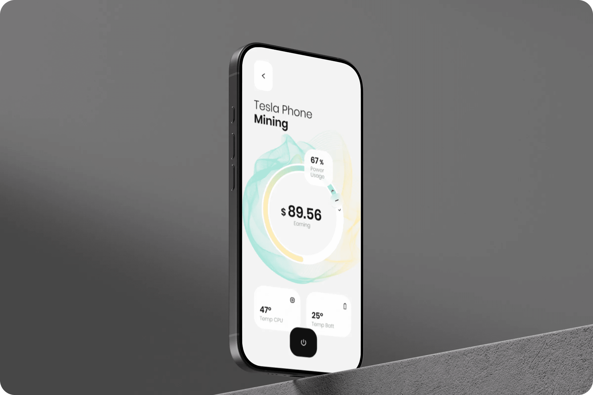 Energy control dashboard concept