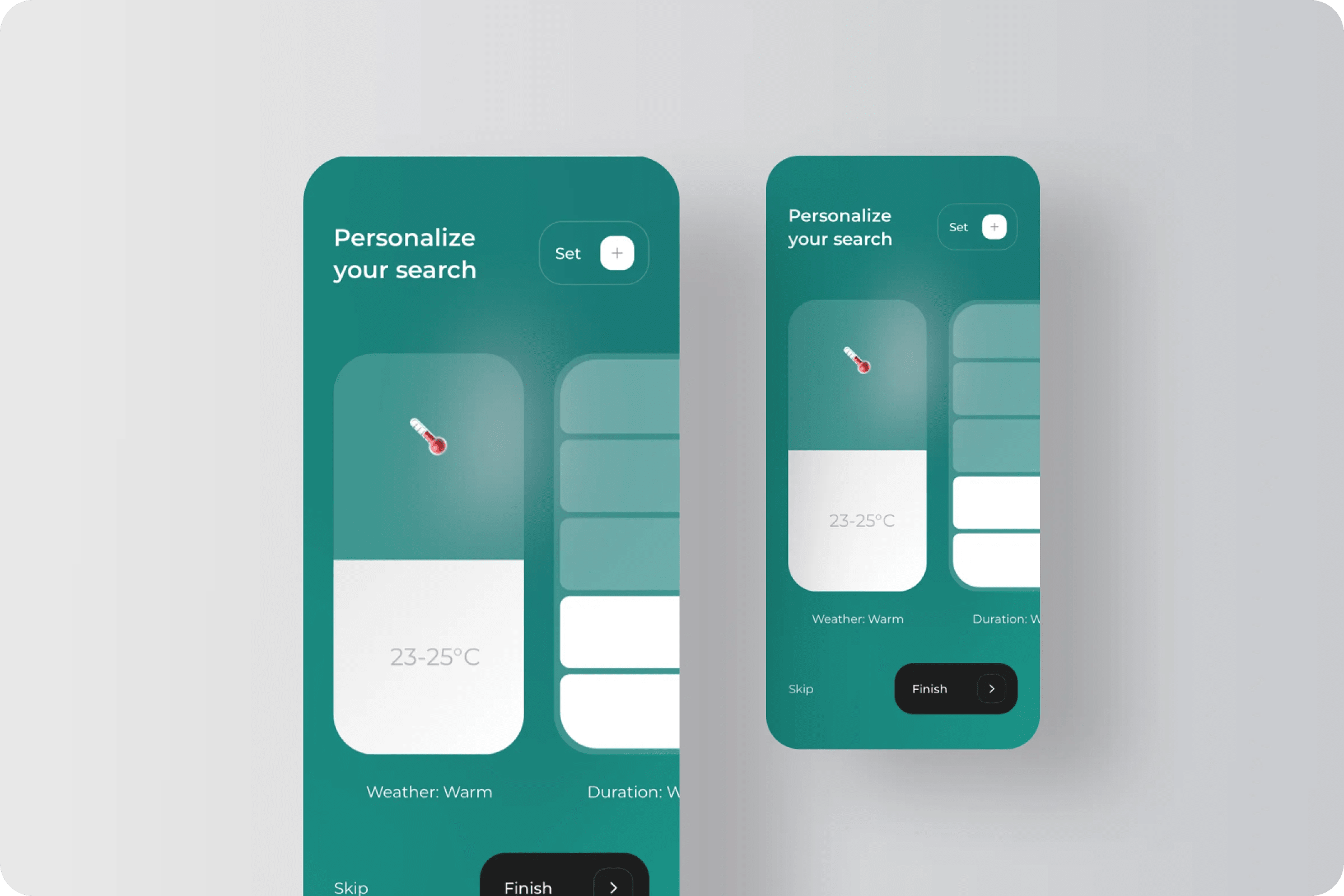 Yacht vacation UI UX mobile concept