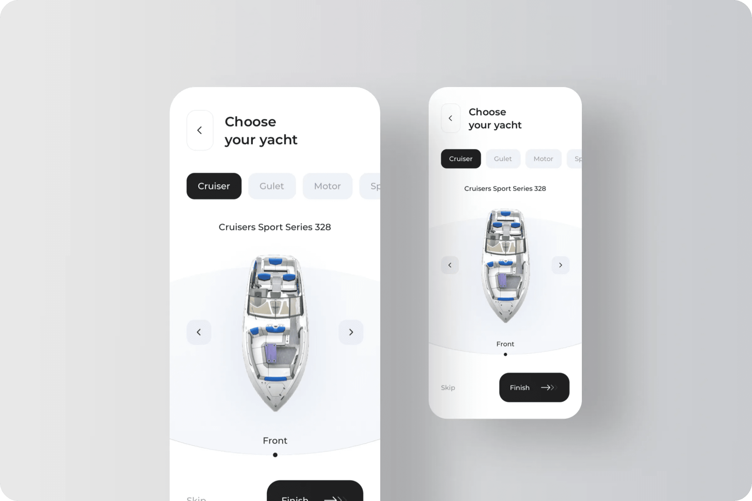 SailMatch booking interface design