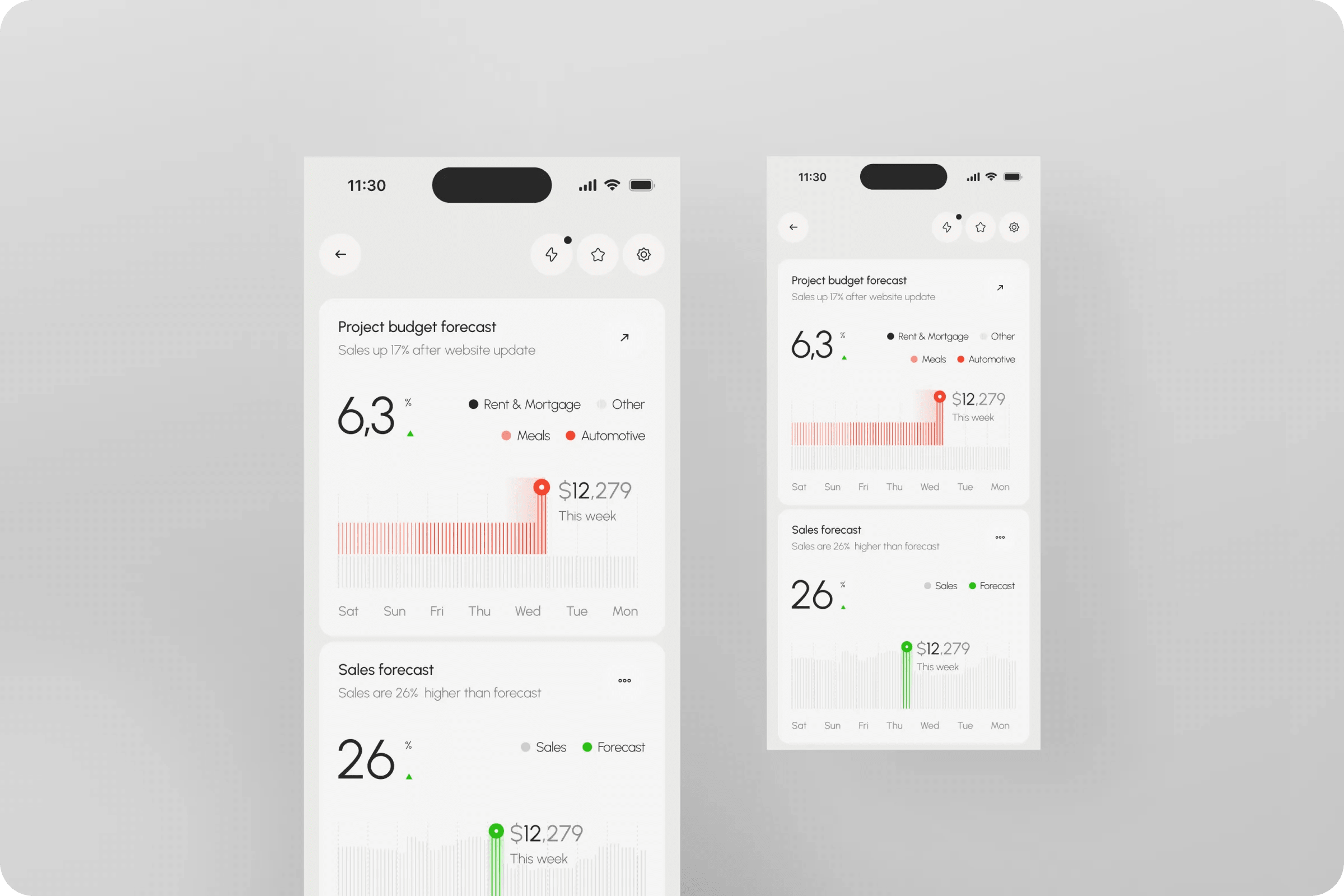 Accounting mobile app UI design