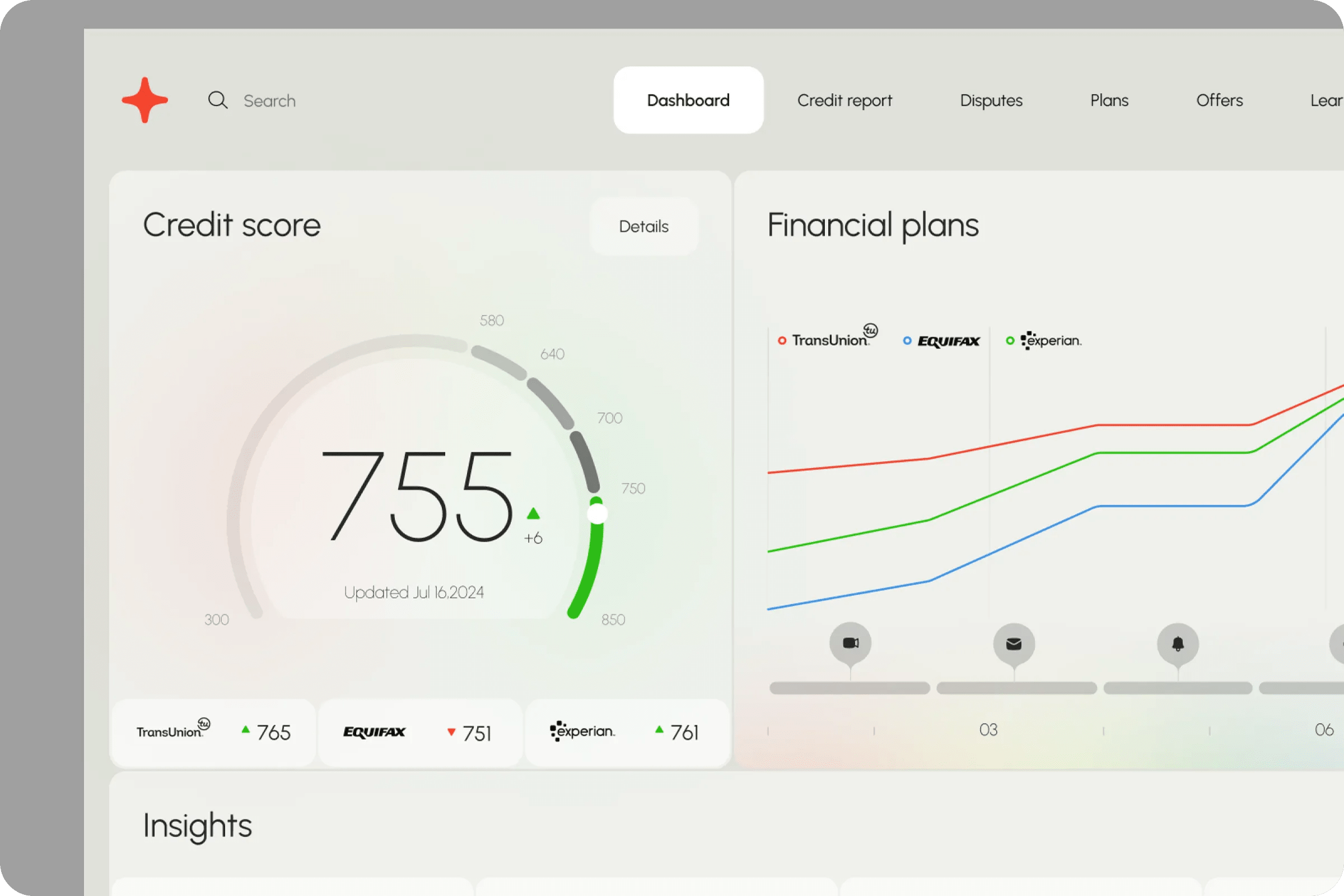Web UI for Credit Monitoring