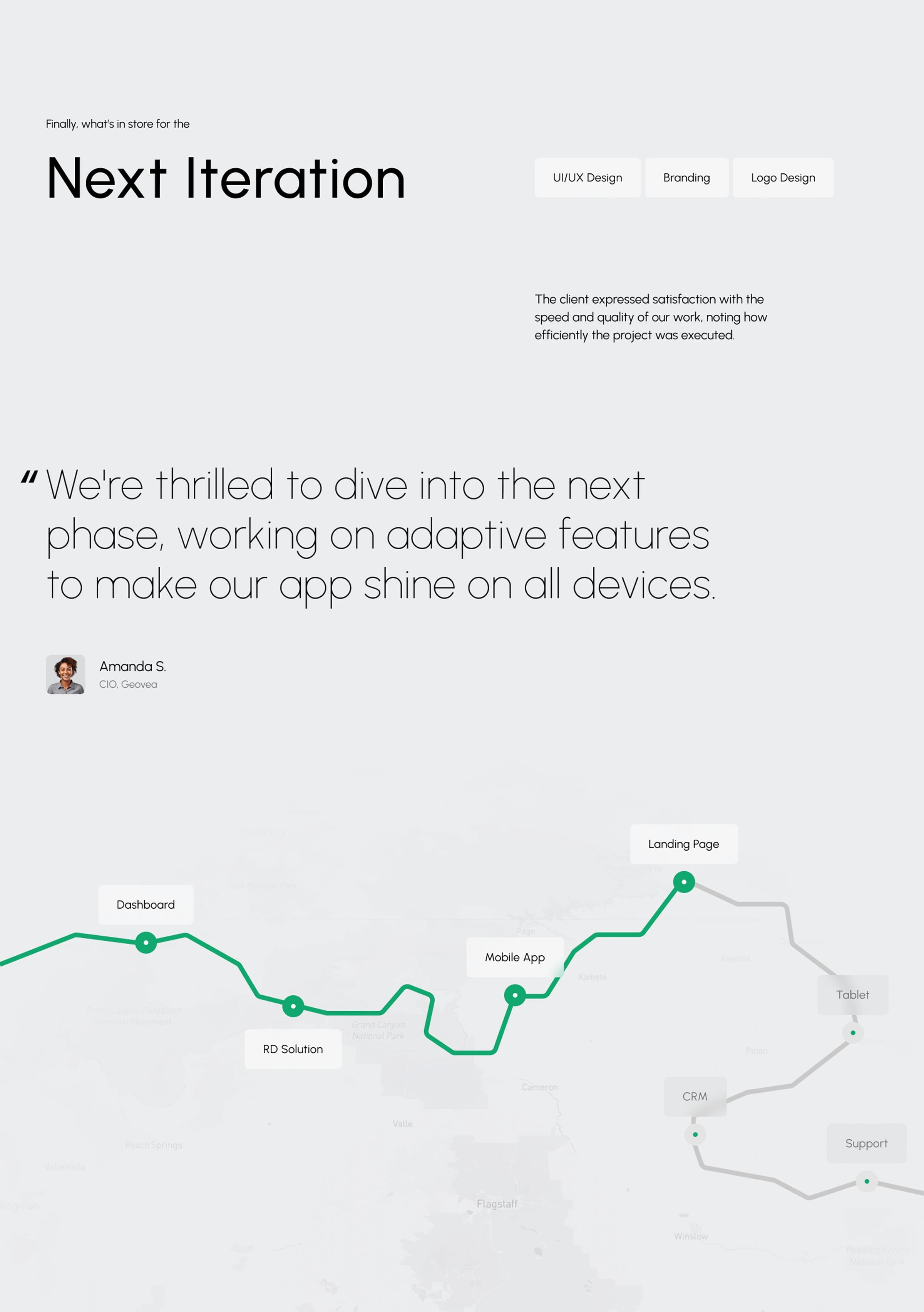 Screenshot of the Geovea AI Assistant desktop app showing a map visualizing wellness data.