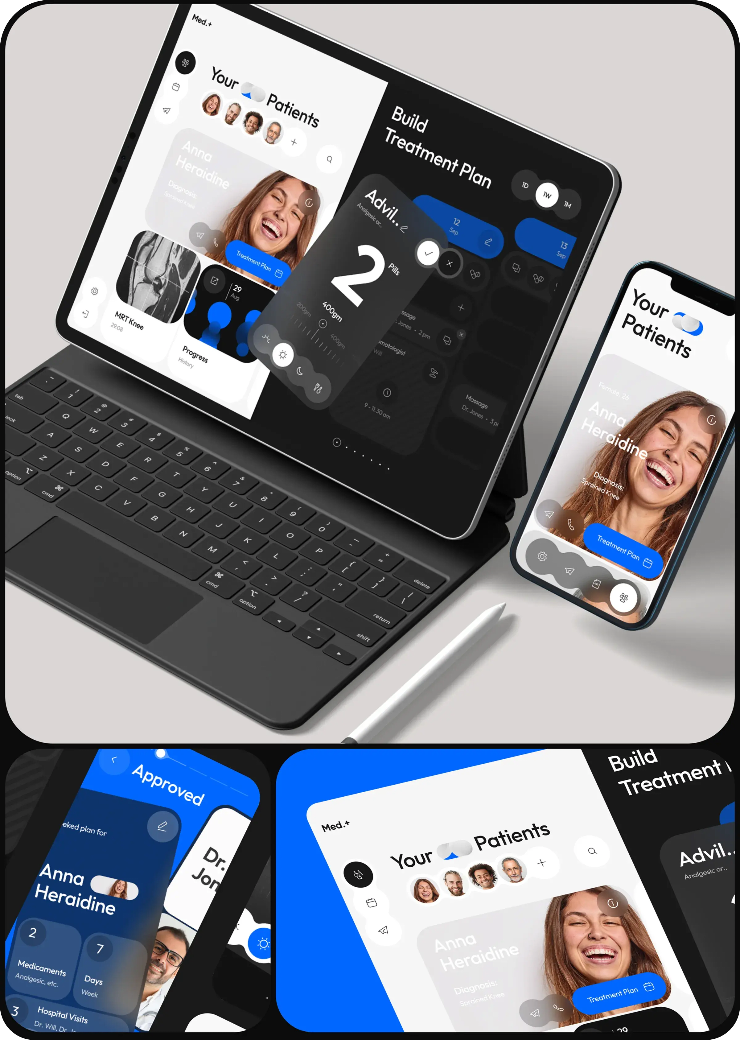 Group of people using a smartphone, relevant to enterprise healthcare UX/UI design.
