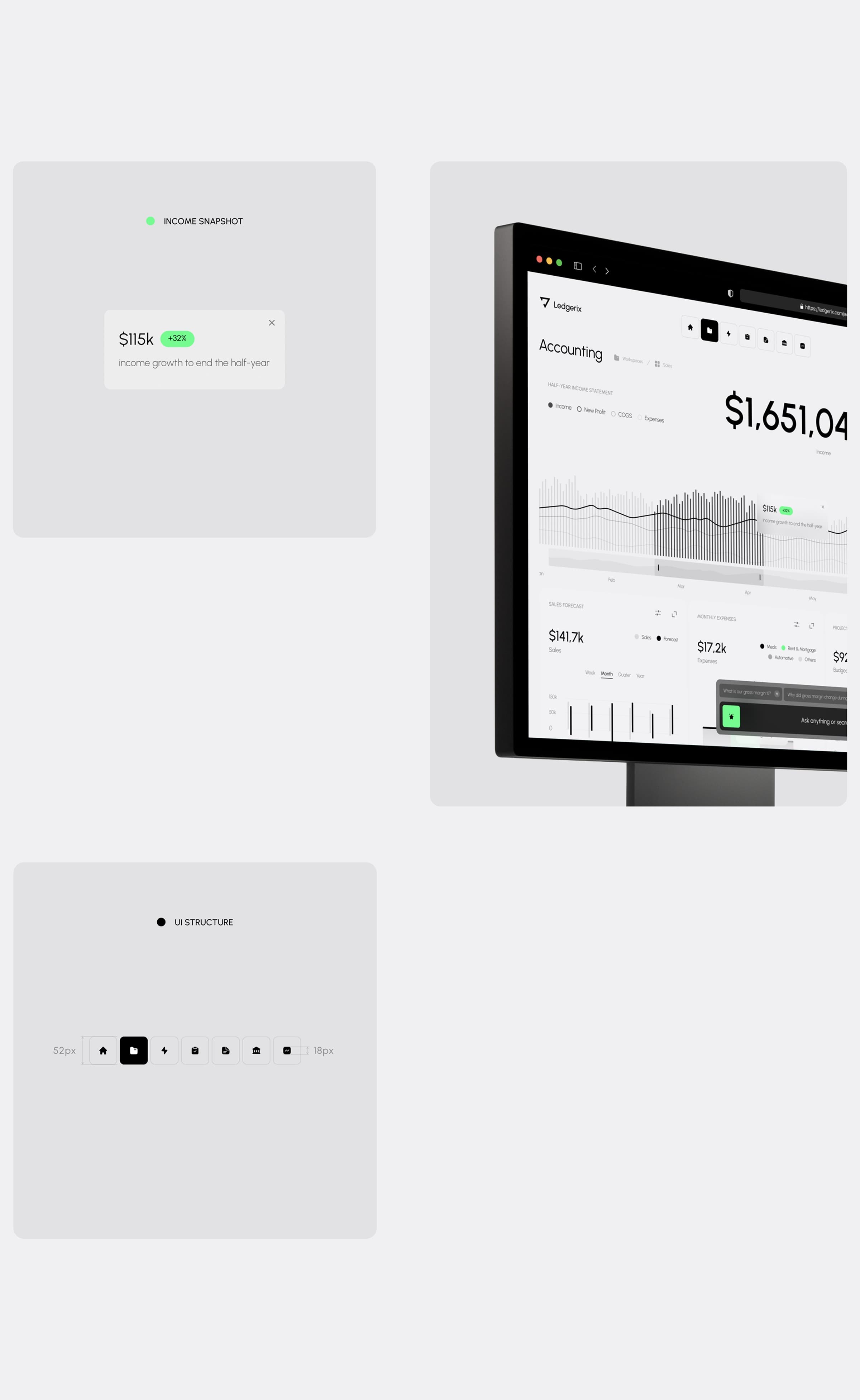 Artificial Intelligence In Finance | UX & UI Design - Ledgerix CRM - Finance SaaS & UX UI Design