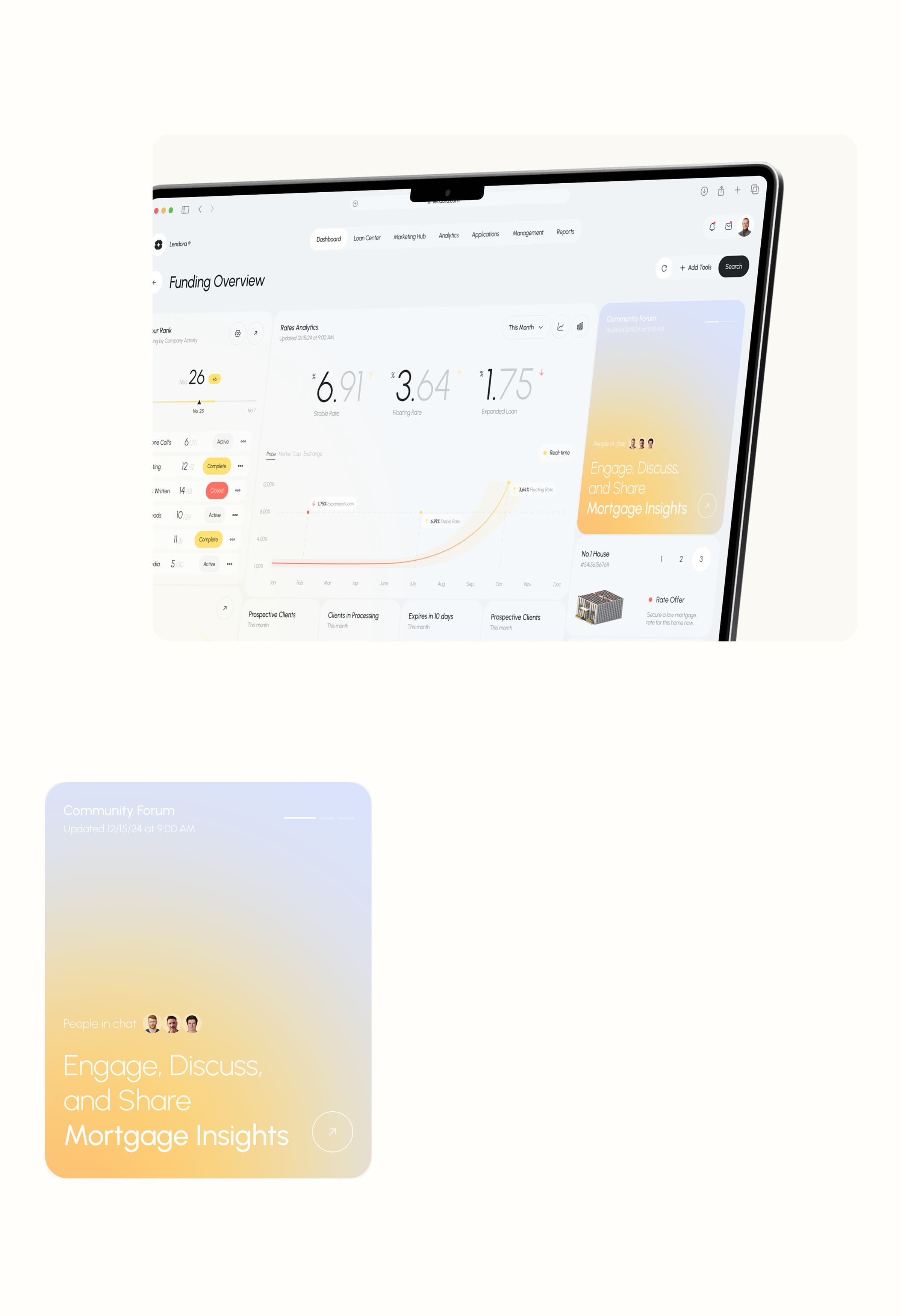 AI In Proptech | UX & UI Design - Lendora CRM - SaaS & UX UI Design