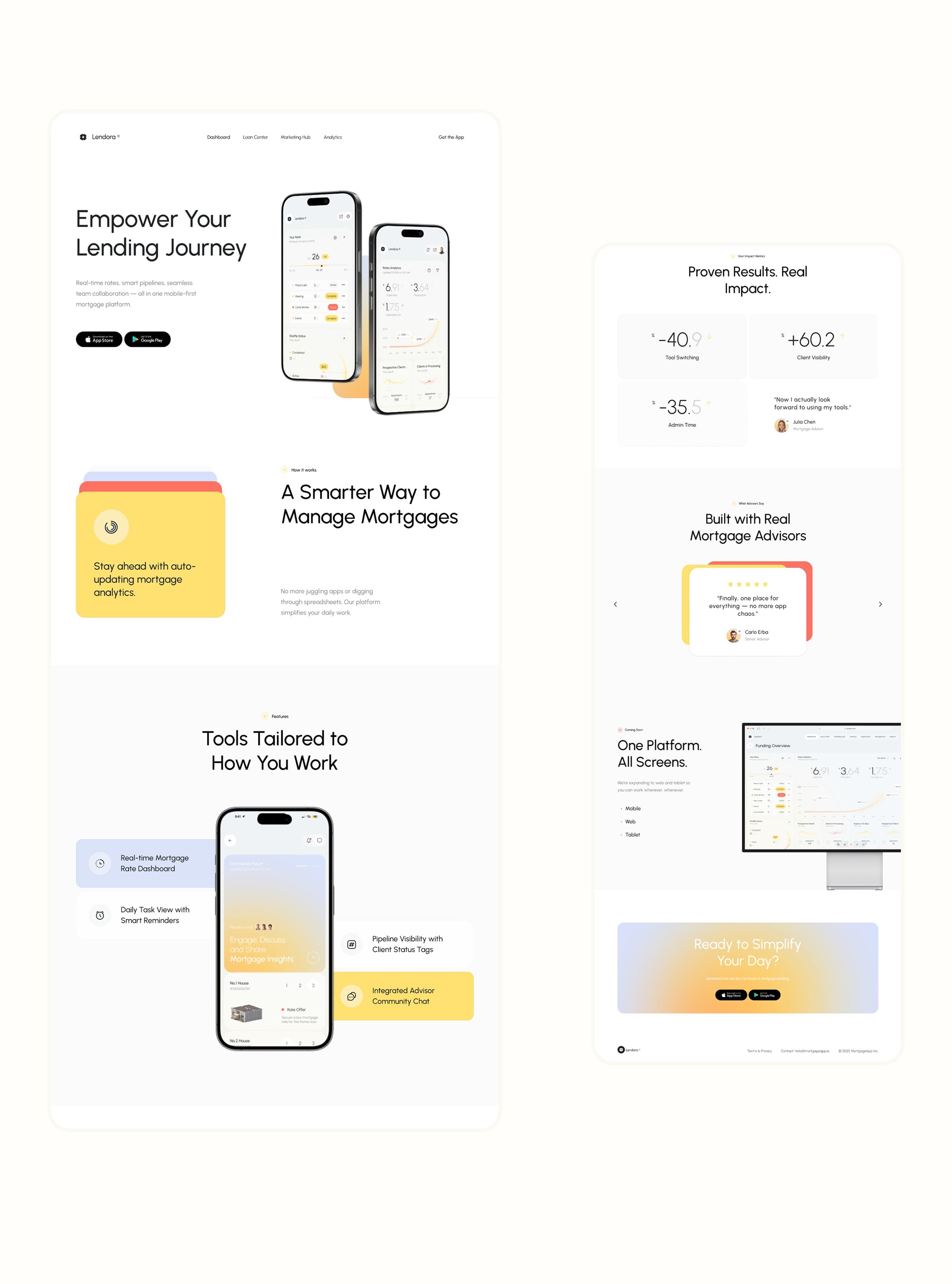 AI Real Estate | UX & UI Design - Lendora CRM - SaaS & UX UI Design