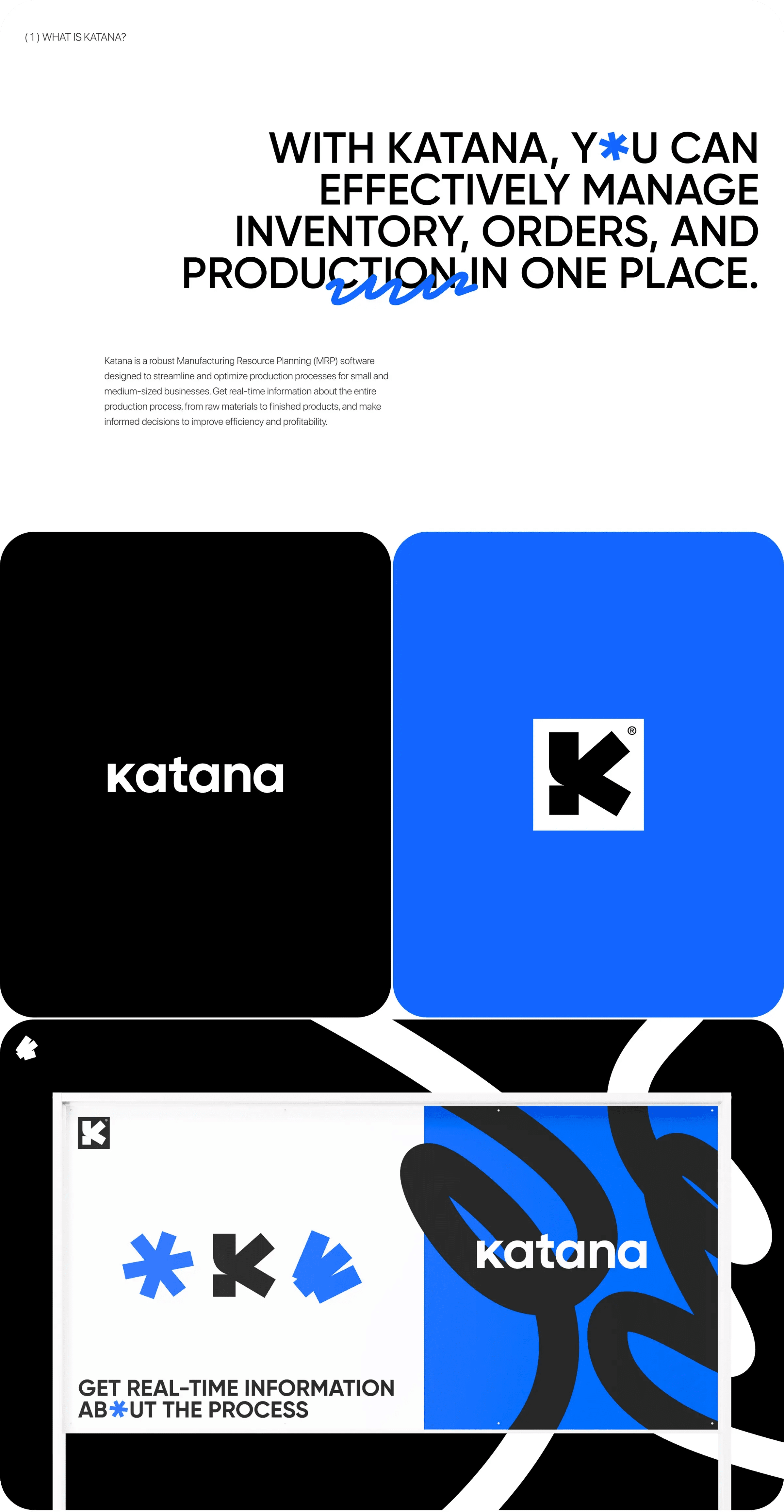 Katana ERP graphic design highlighting real-time process information.