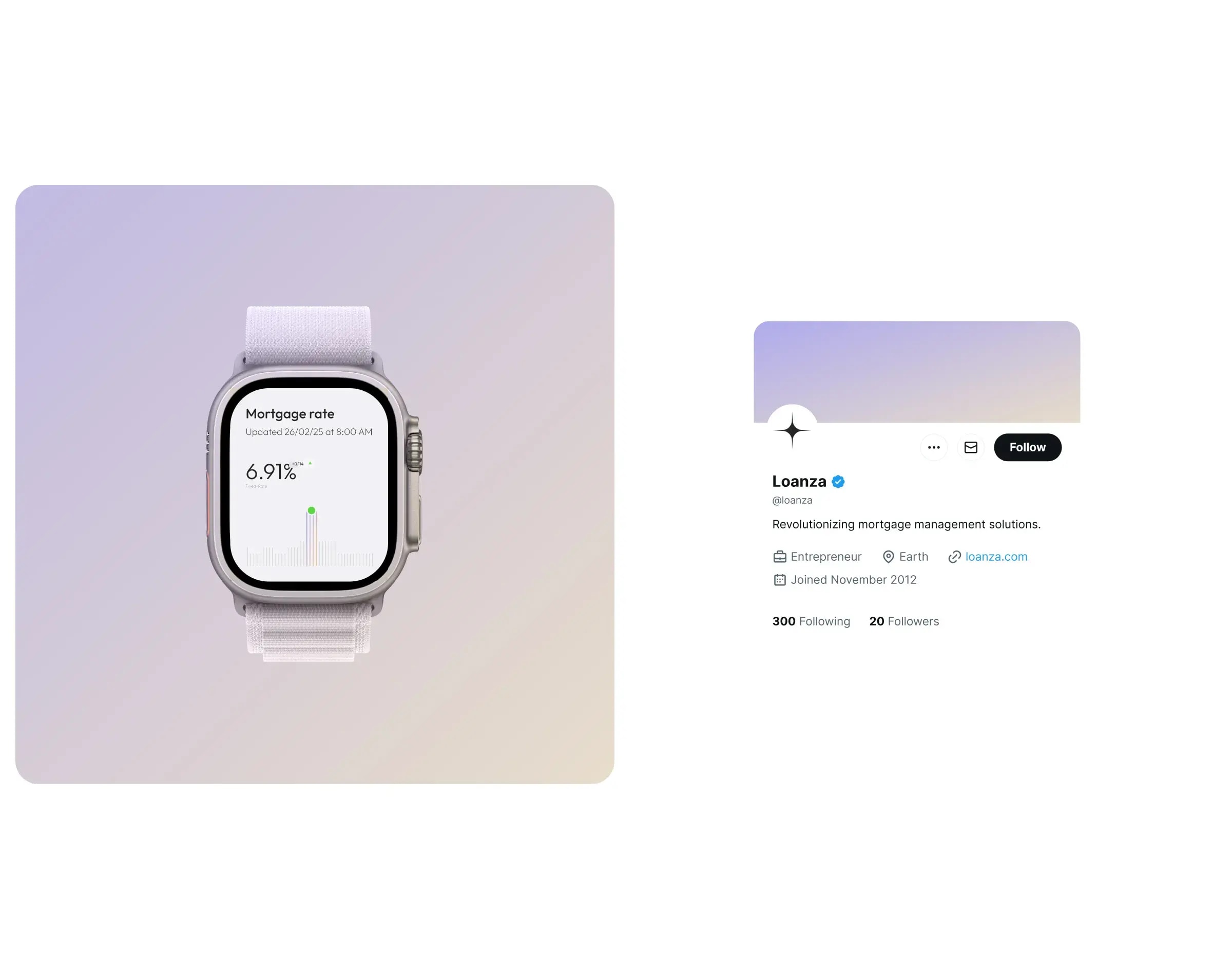 Silver smartwatch displaying a CRM or manufacturing application interface.