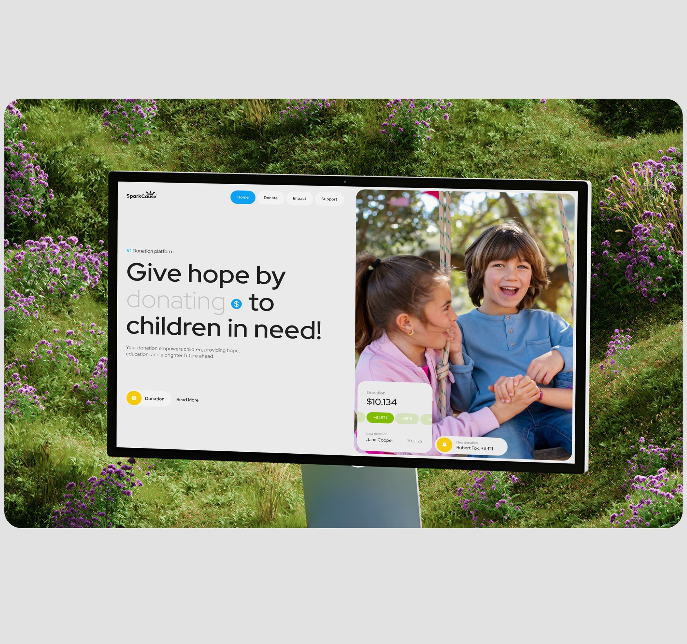 Services Web Design And Development | UX & UI Design - SparkCause - Fundraising SaaS & UX UI Design