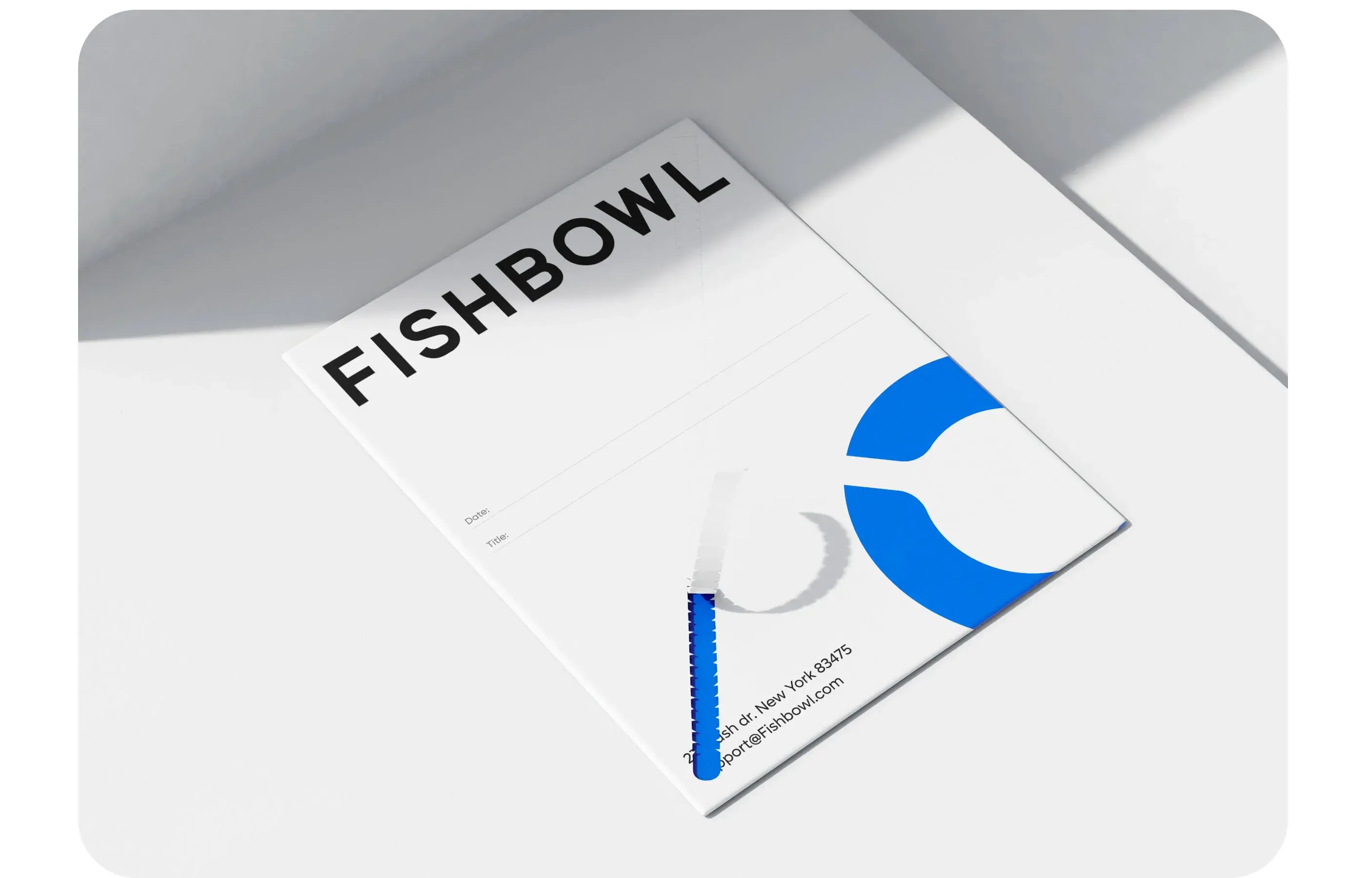 Screenshot showing Fishbowl logo and contact information, likely from the CRM application or documentation.