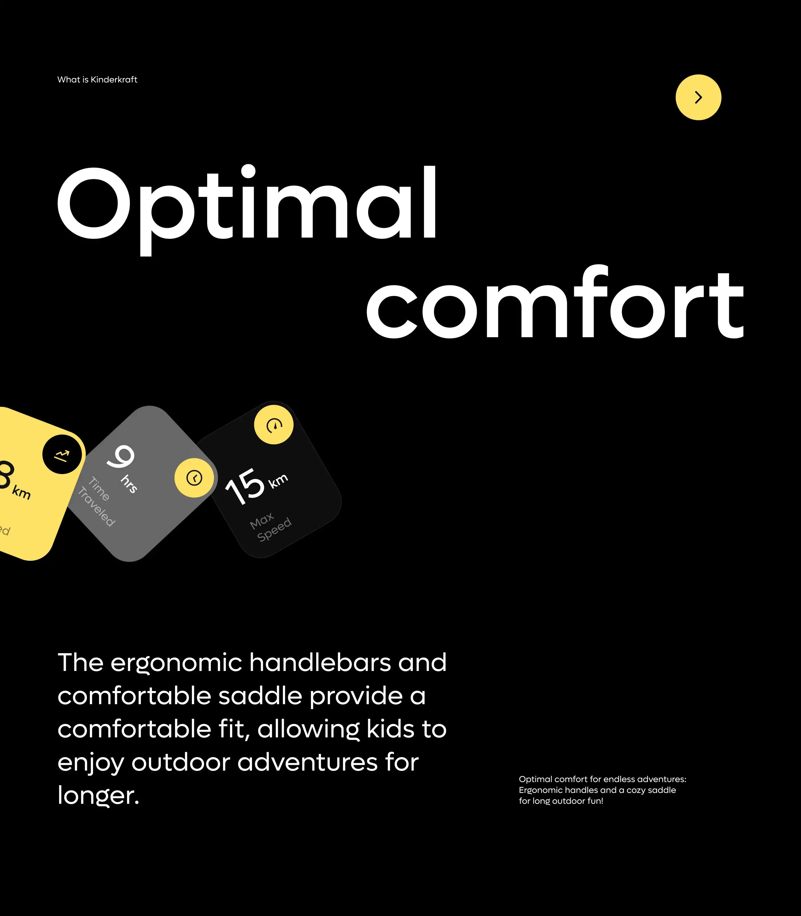 Graphic design for the Kinderkraft GoSwift app featuring a bike.