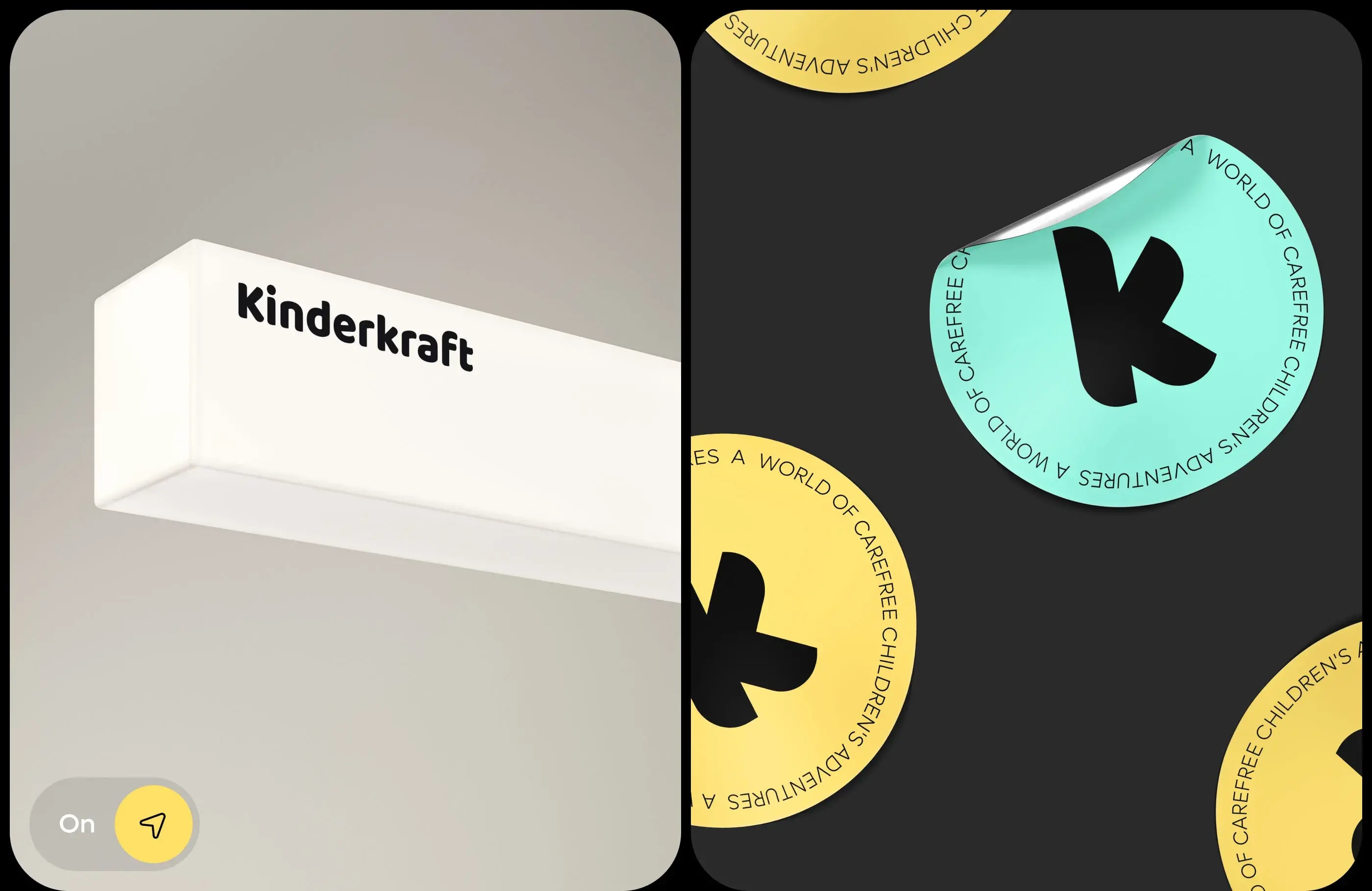 Graphic symbol or logo for the Kinderkraft Goswift app design.