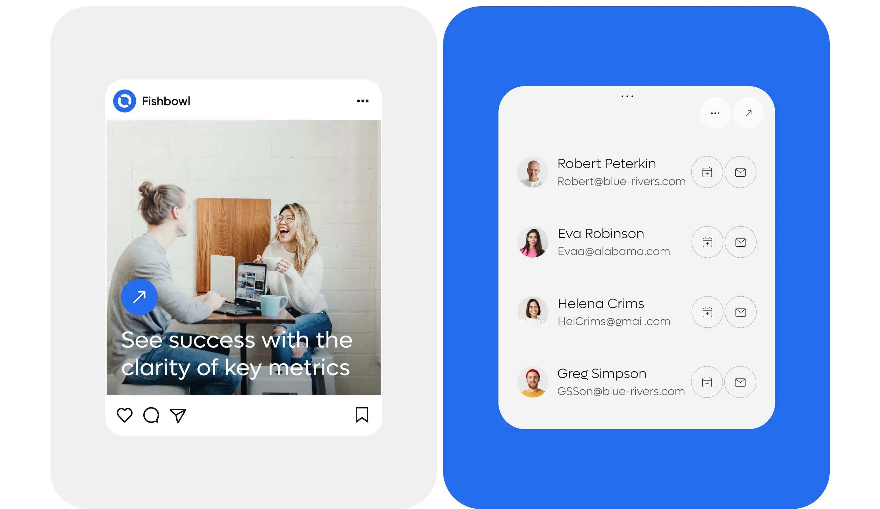 Team members review CRM application design on an iPhone.