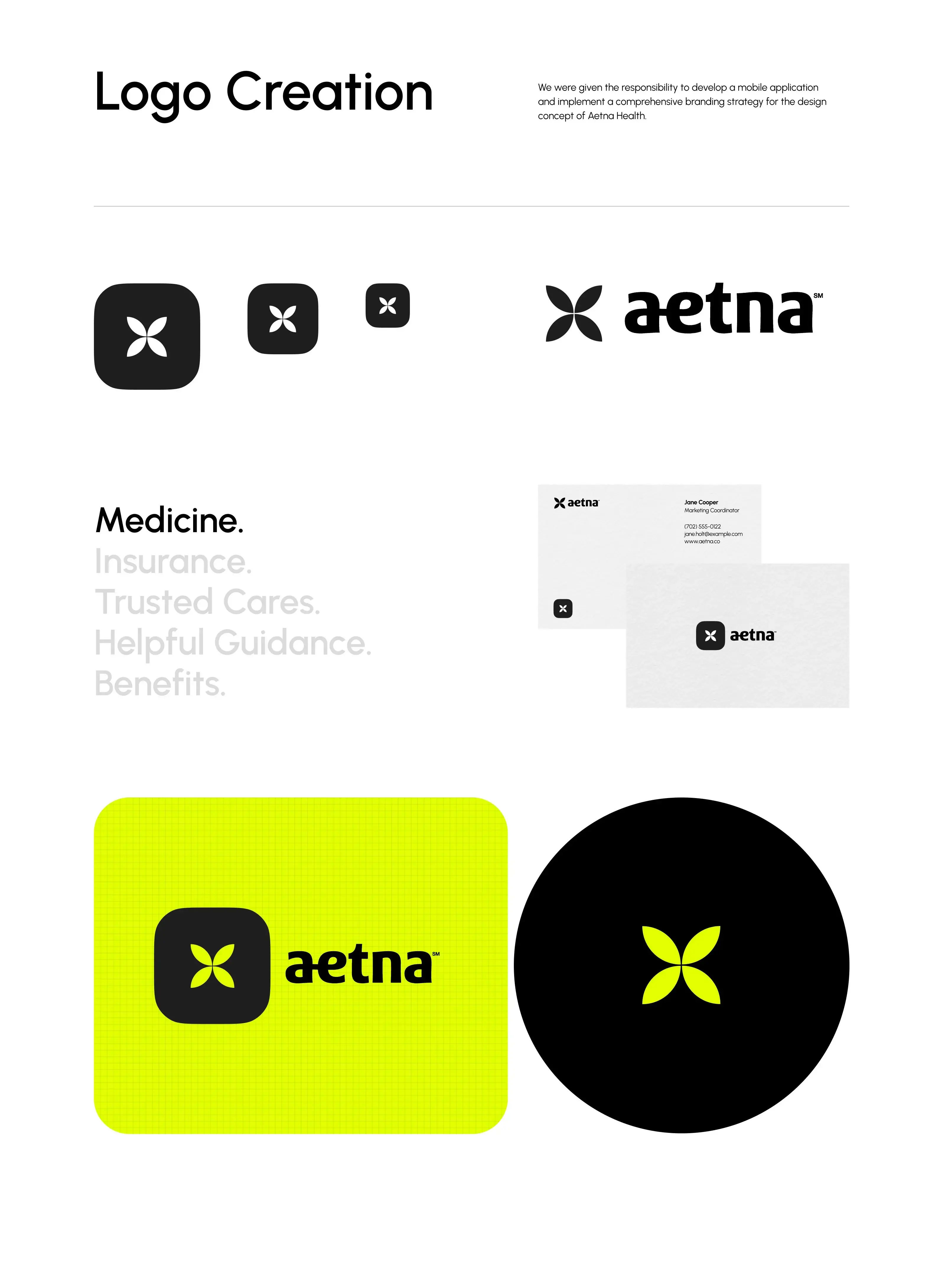 Aetna design icon for healthcare CRM software.