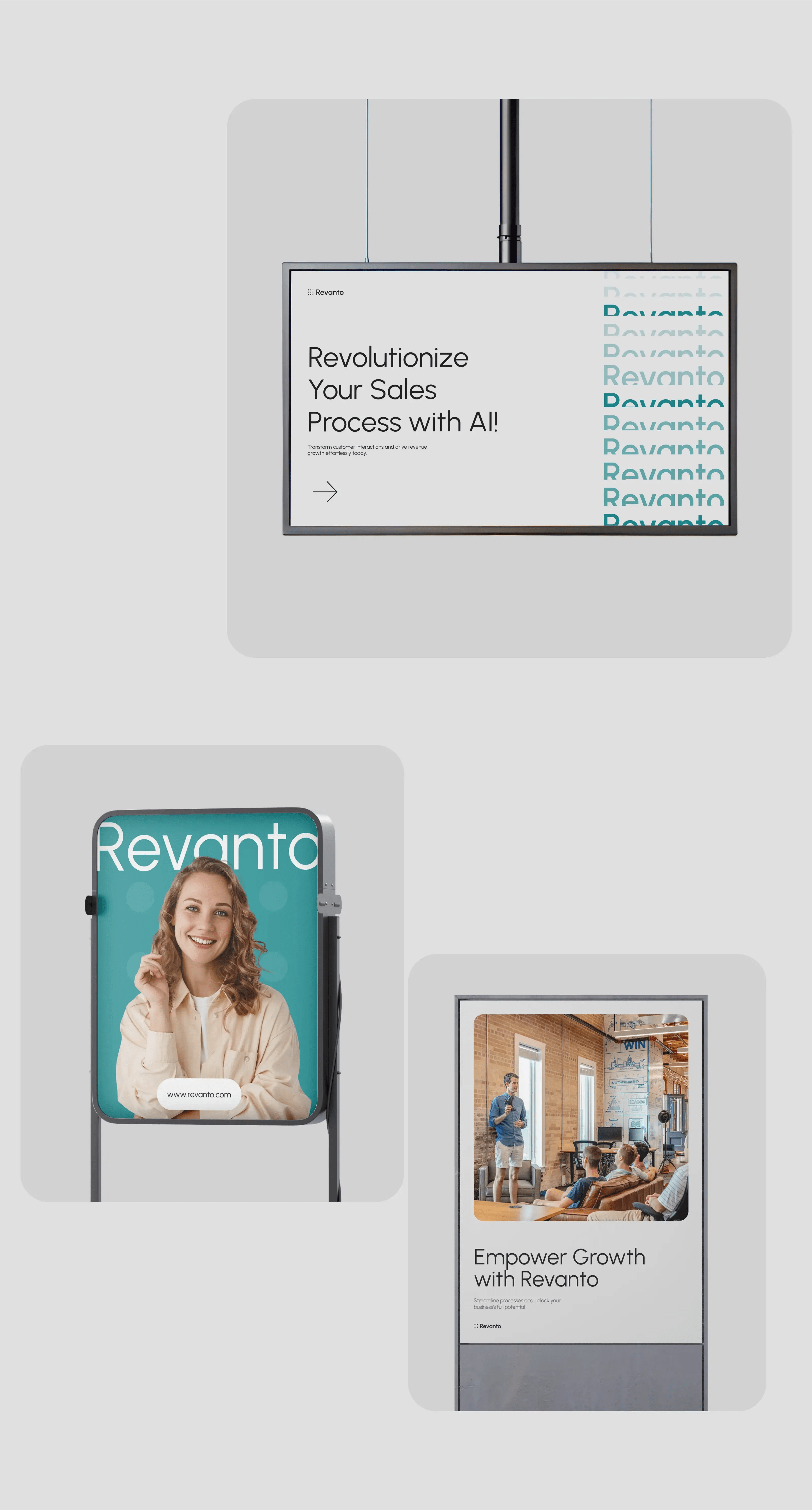 Screenshot of the Revanto Sales SaaS CRM desktop app interface.