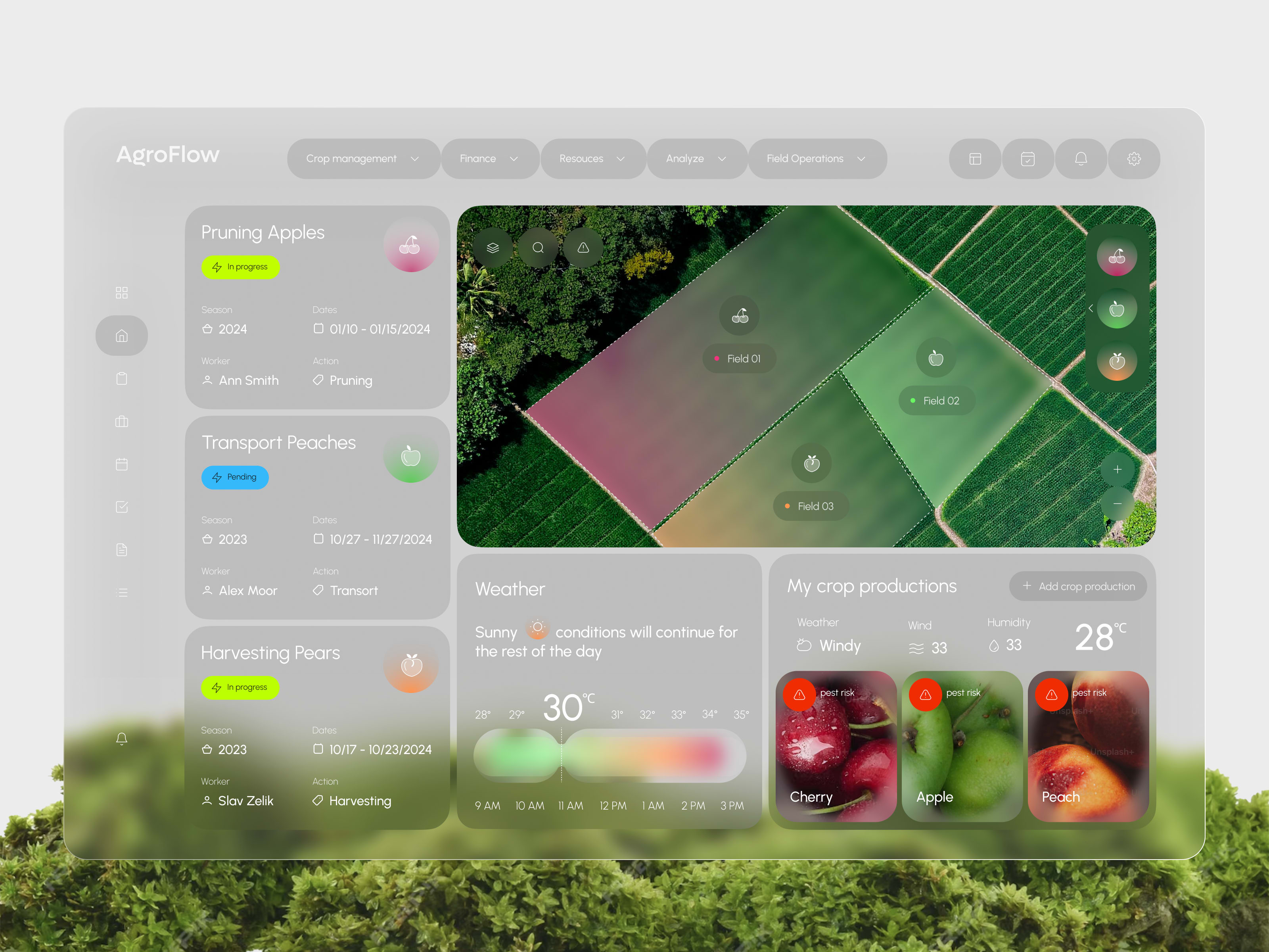 Farm Management SaaS Dashboard